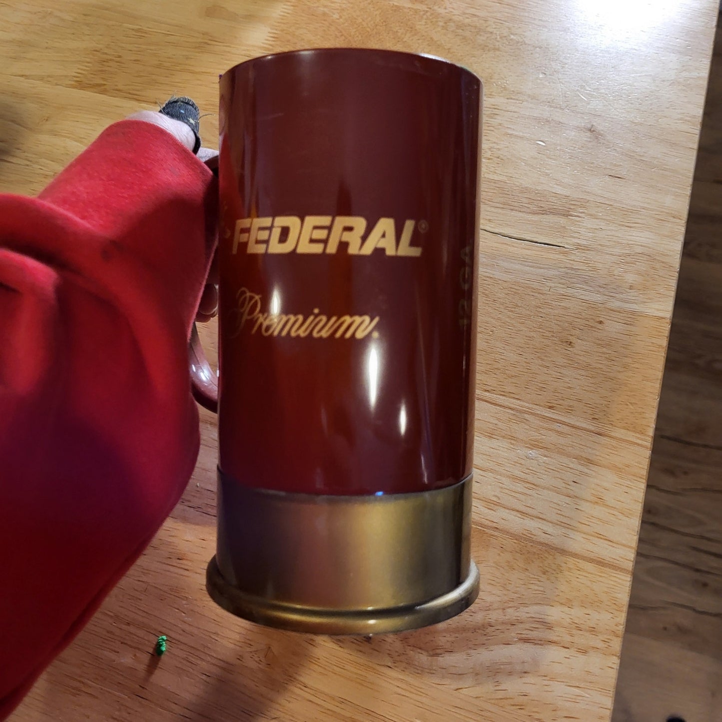 Federal Premium Shotgun Shell Plastic Beer Mud Maroon & Gold