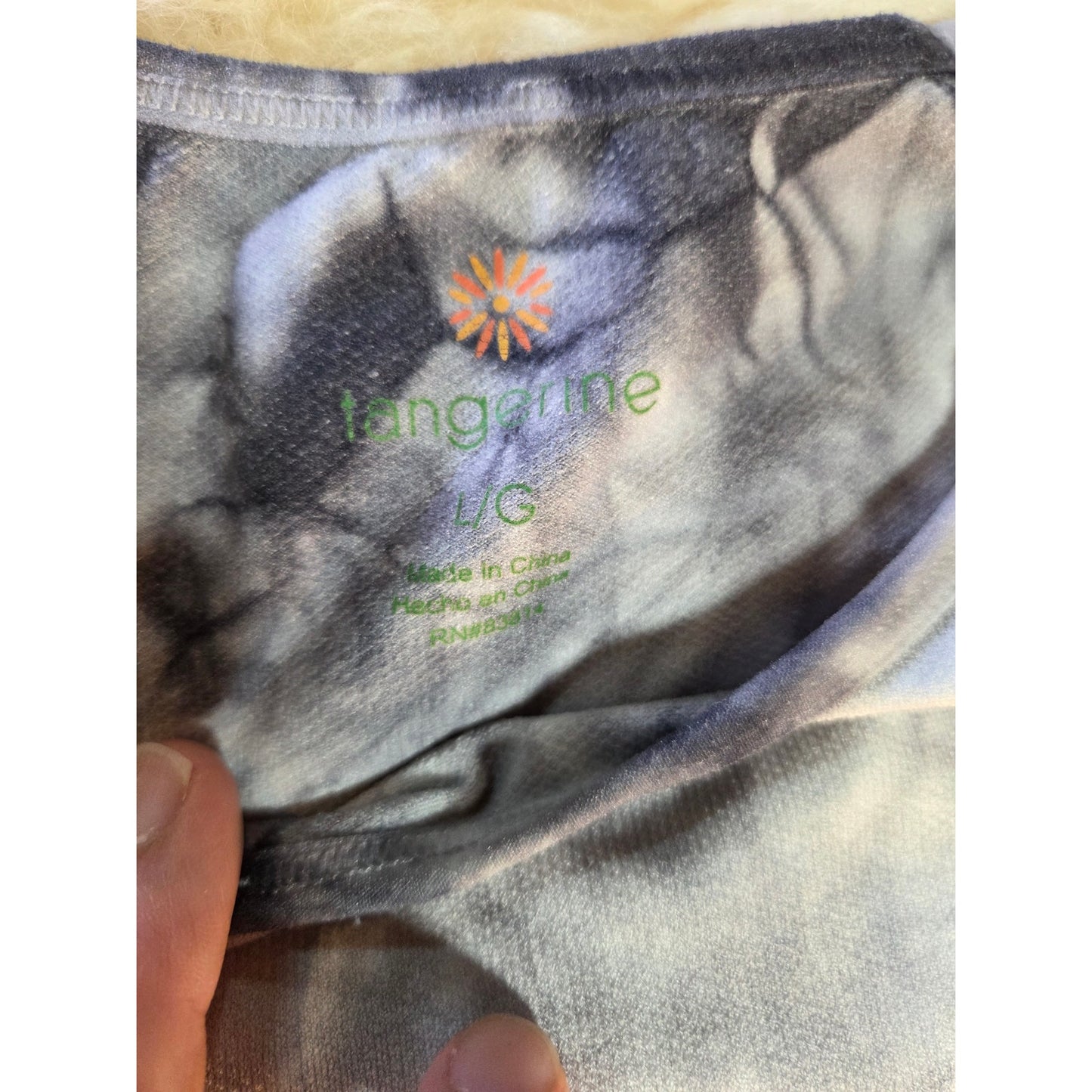 Tangerine Gray Tie Dyed Tank Top Active Wear Large
