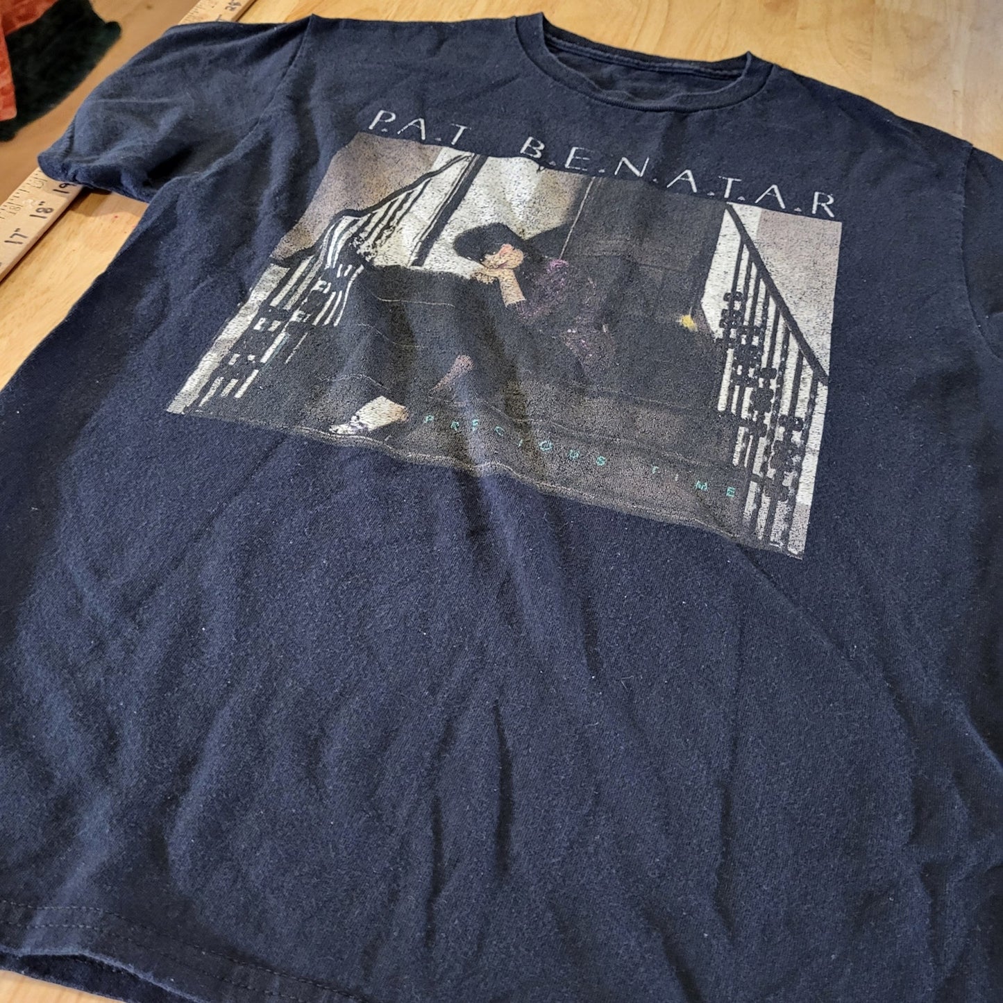 Pat Benatar Precious Time Black Band T-shirt Small Vintage Cotton