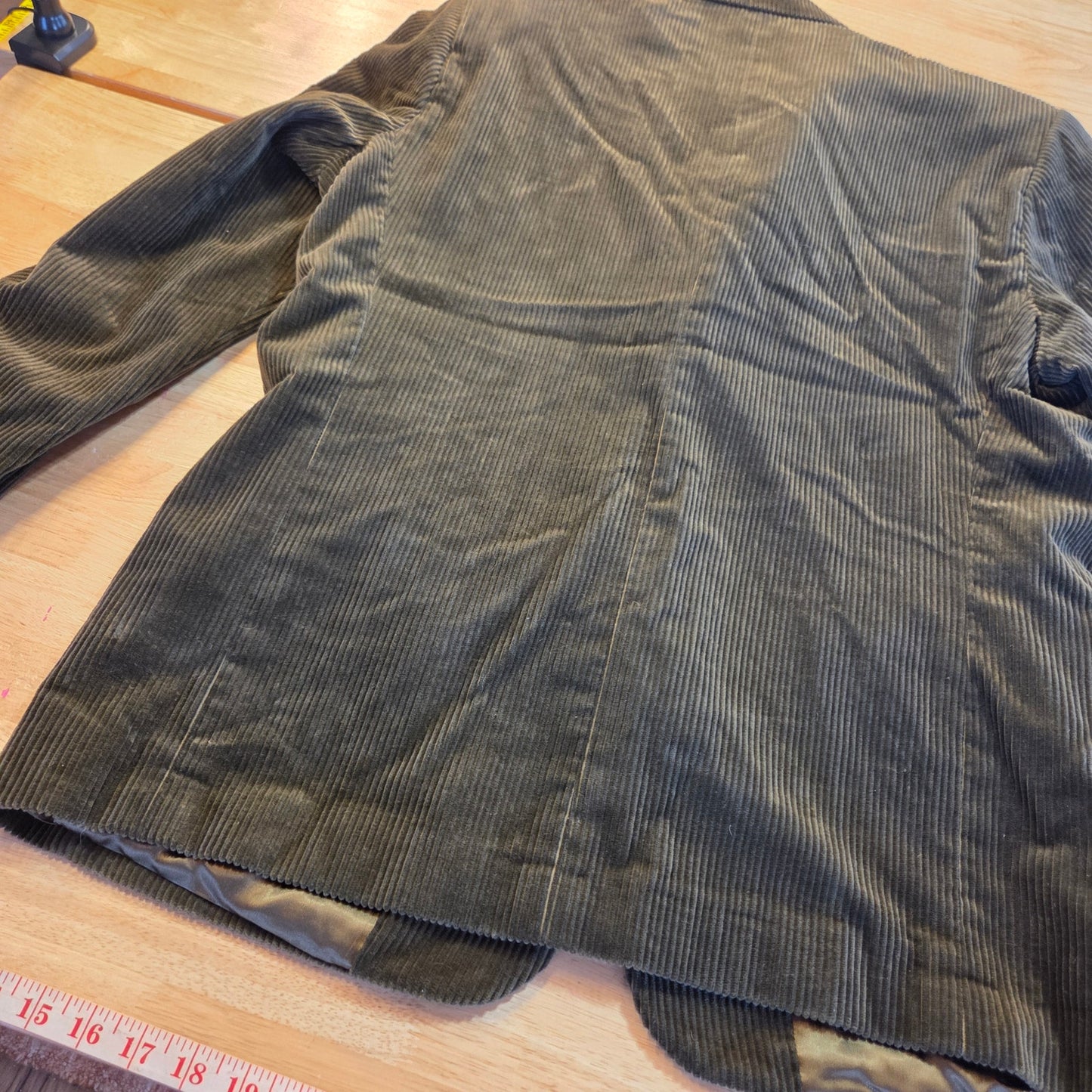 Banana Republic green corduroy large 100% cotton blazer Brown button pocket