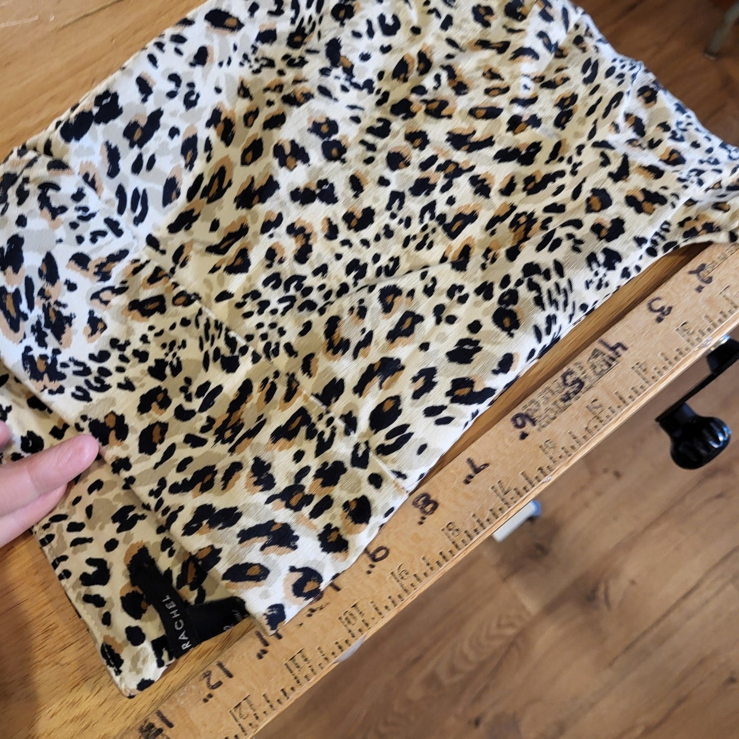 Zac & Rachael Stretch Cropped Leopard Pants Wide Waist Band