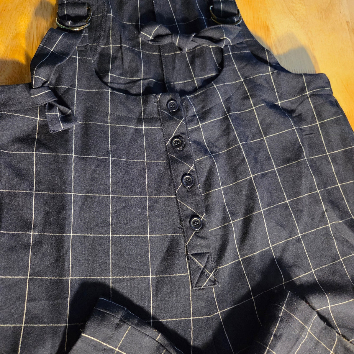 Forever 21 black plaid overall dress pants size medium office siren