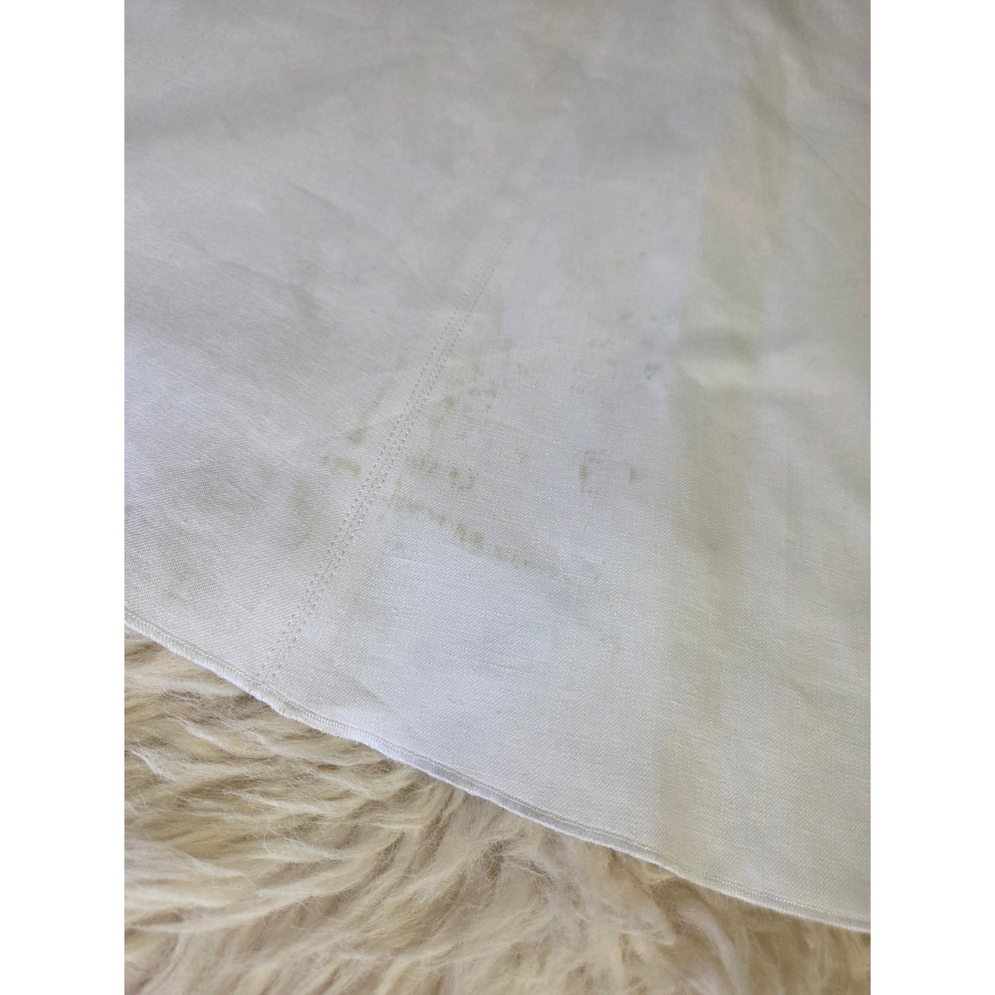 Worth size 8 100% Linen Fully Lined Wide Leg Bell Bottom Pants small stain leg