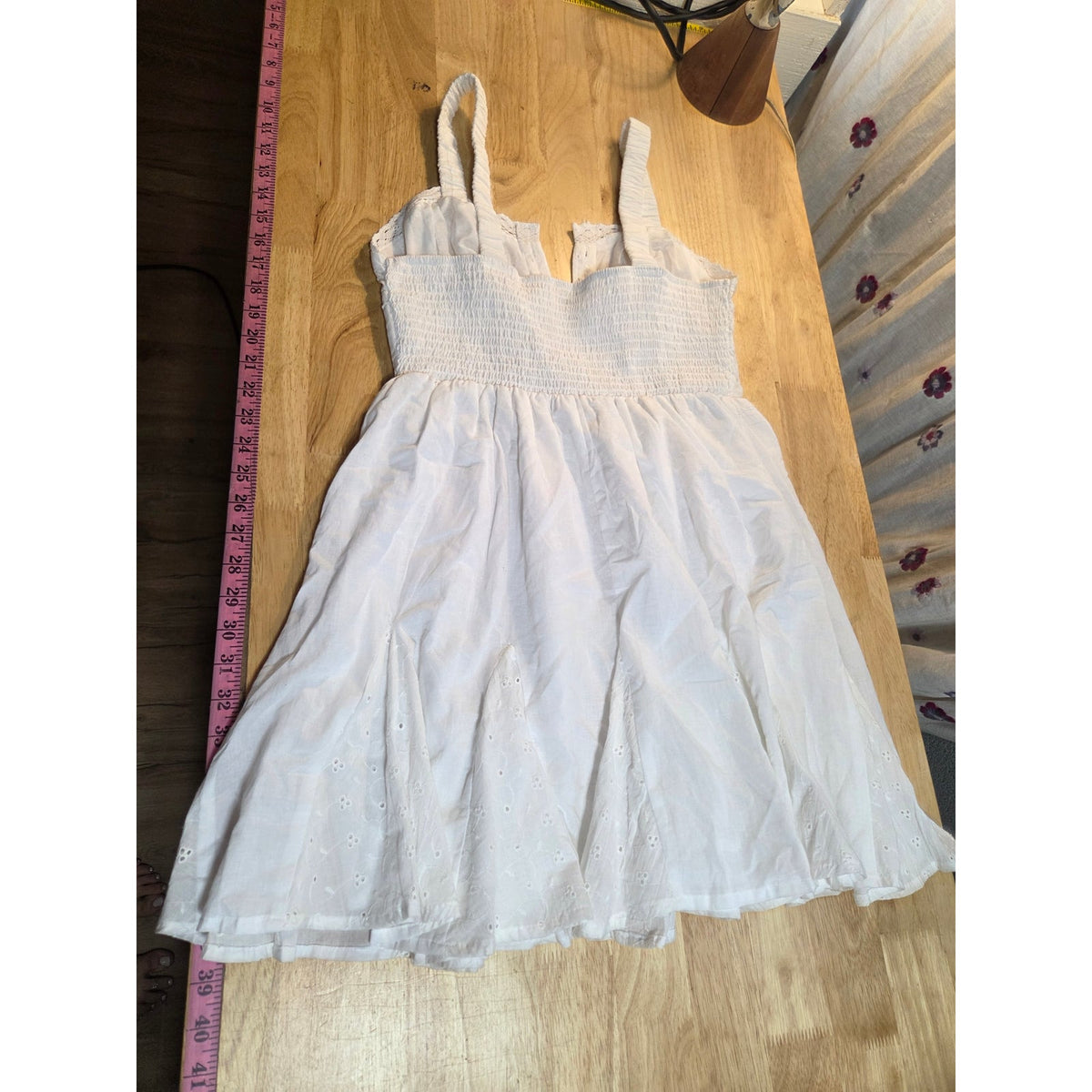 Blush size medium cotton sundress line skirt sleeveless button front princess