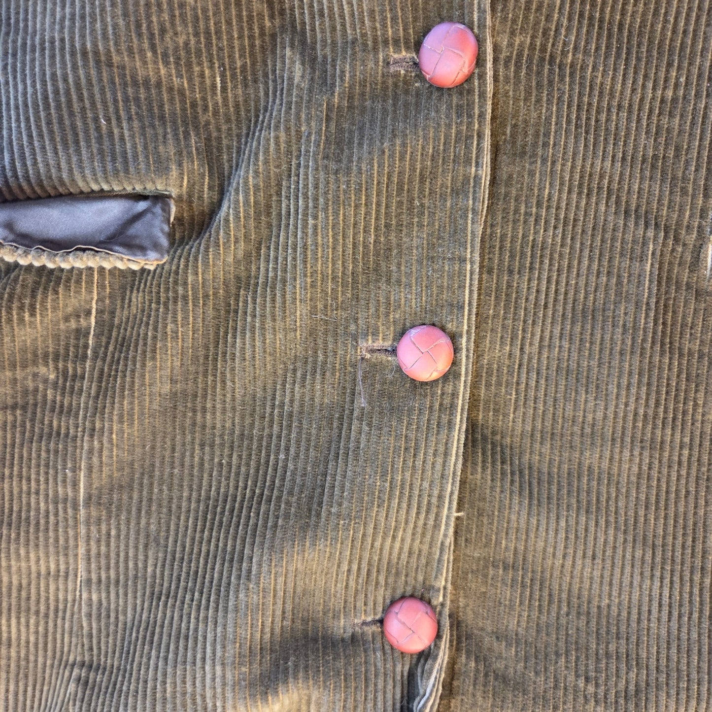 Banana Republic green corduroy large 100% cotton blazer Brown button pocket