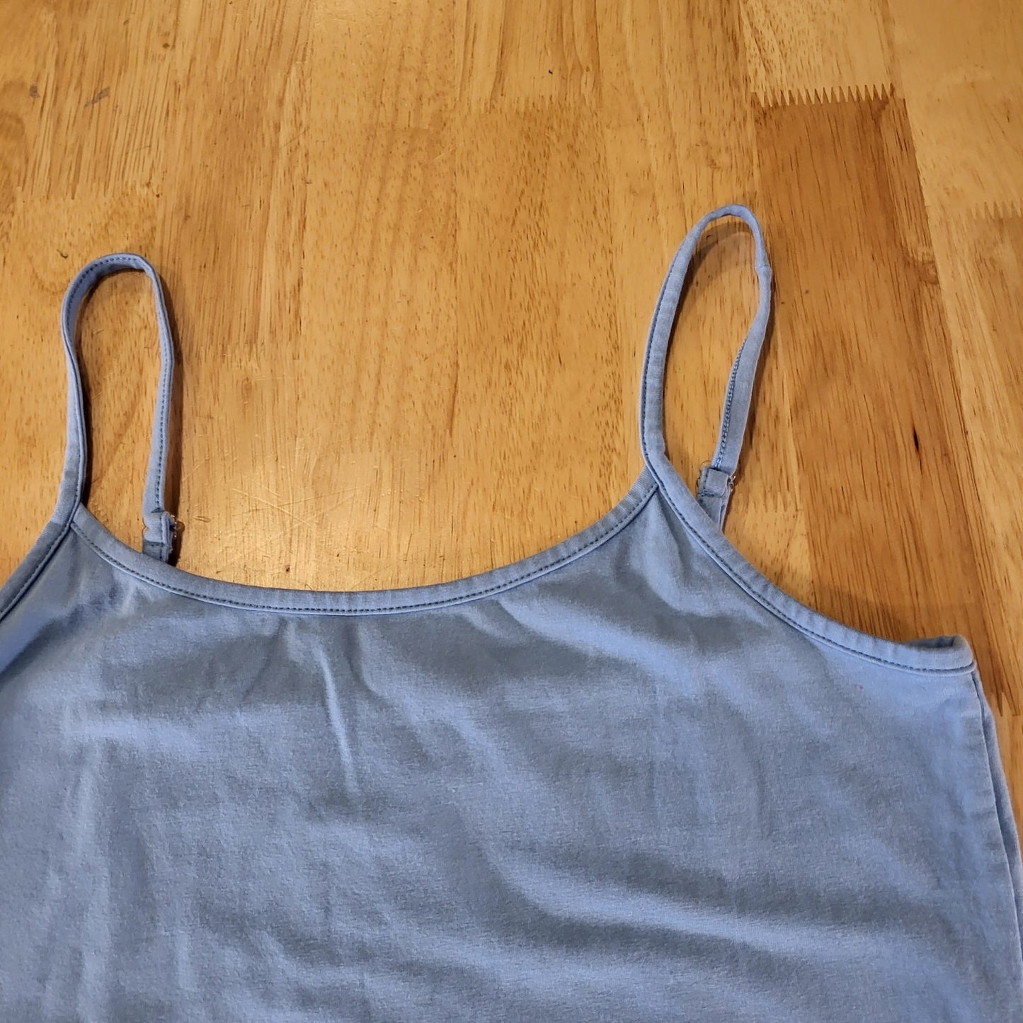 Ariat Blue Jersey Knit Adjustable Strap Tanks 15" Pit to Pit Shelf Bra Small