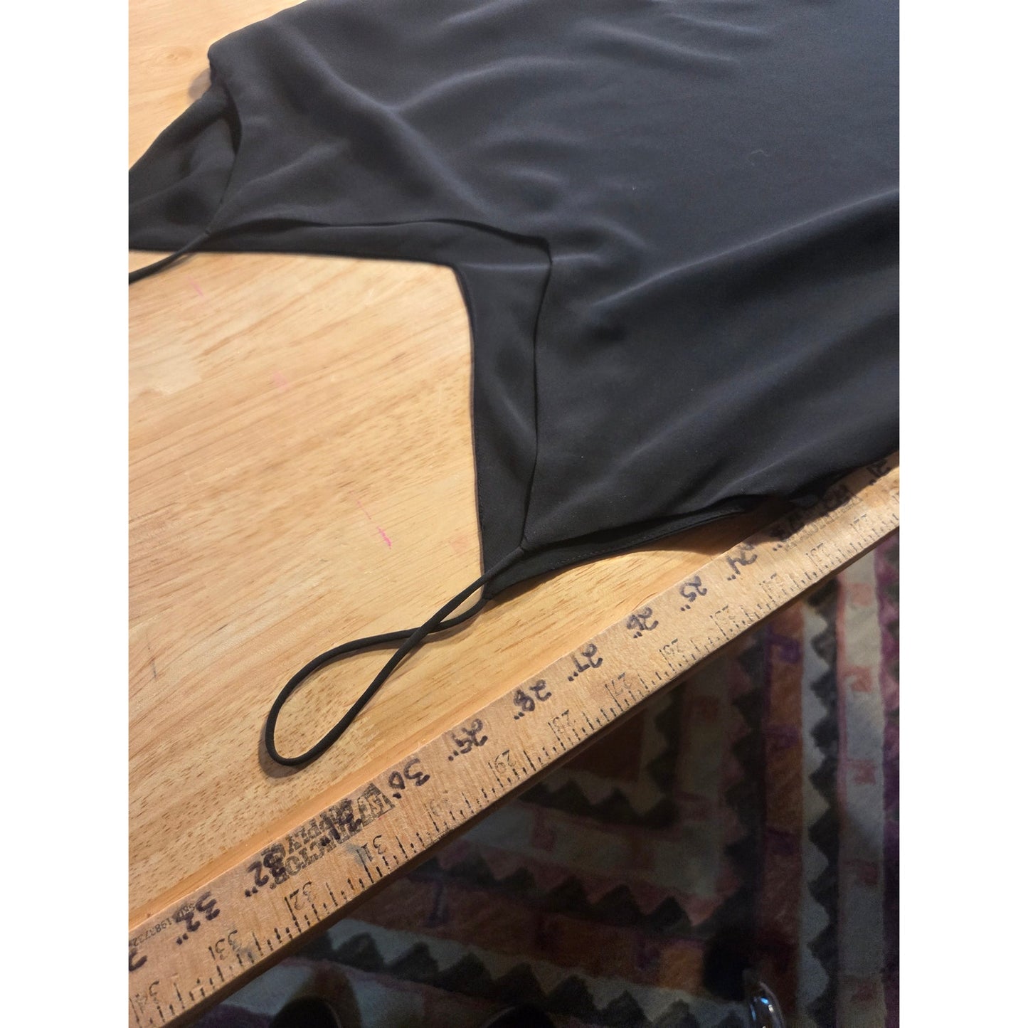 Forever 21 Black Spaghetti Strap Slip Dress Lace Hem Size Small Polyester