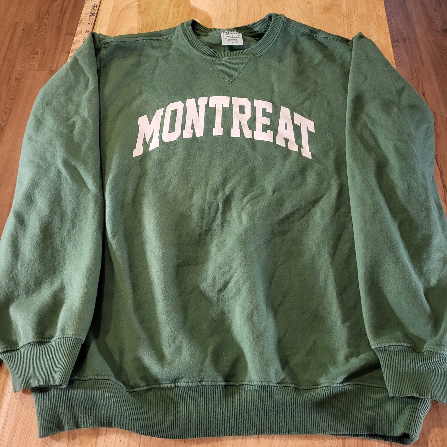 Montreat Christian College Green Sweatshirt Large 23" Pit to Pit 26" Long