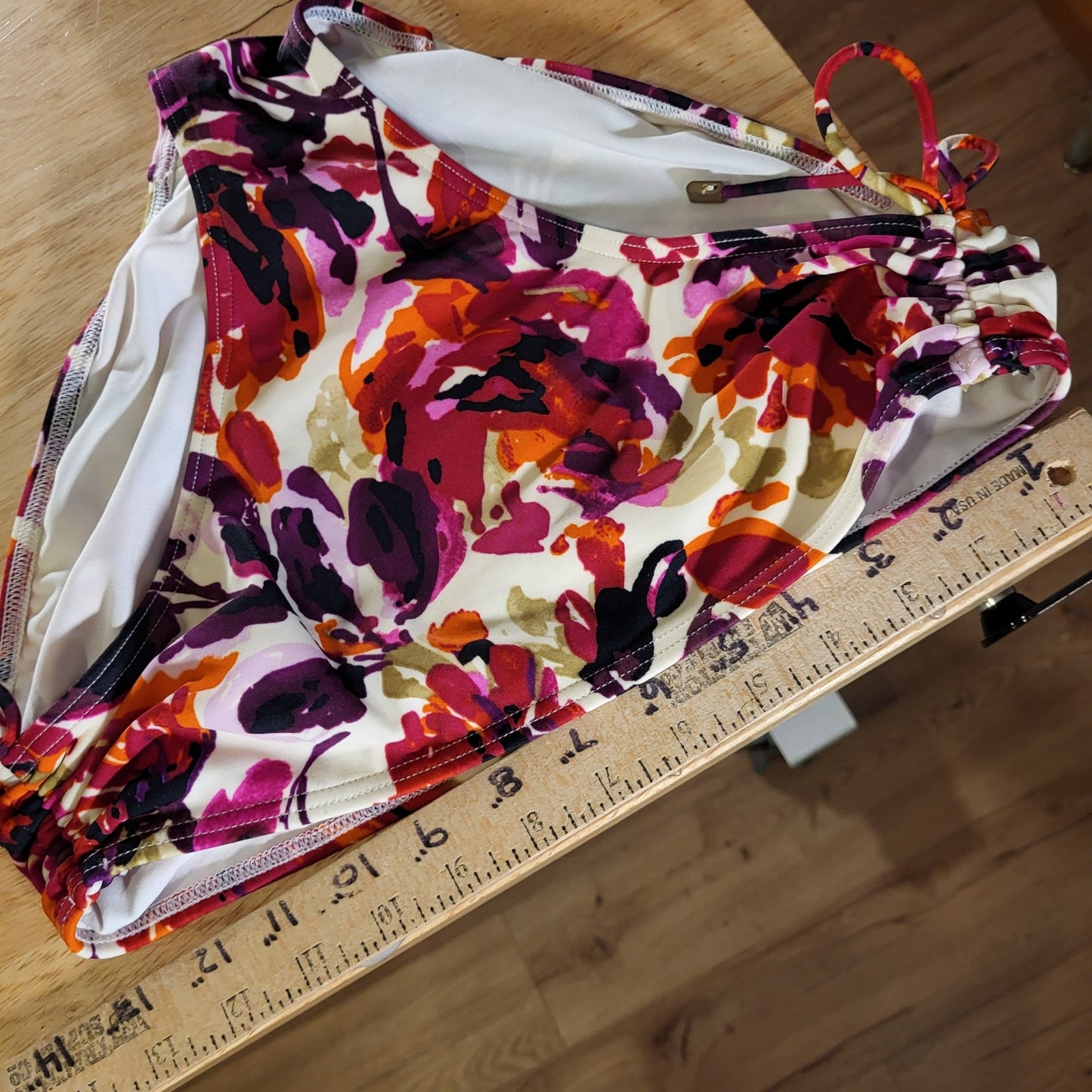 Be Creative Two Piece Halter Bikini Floral Abstract Padded Large
