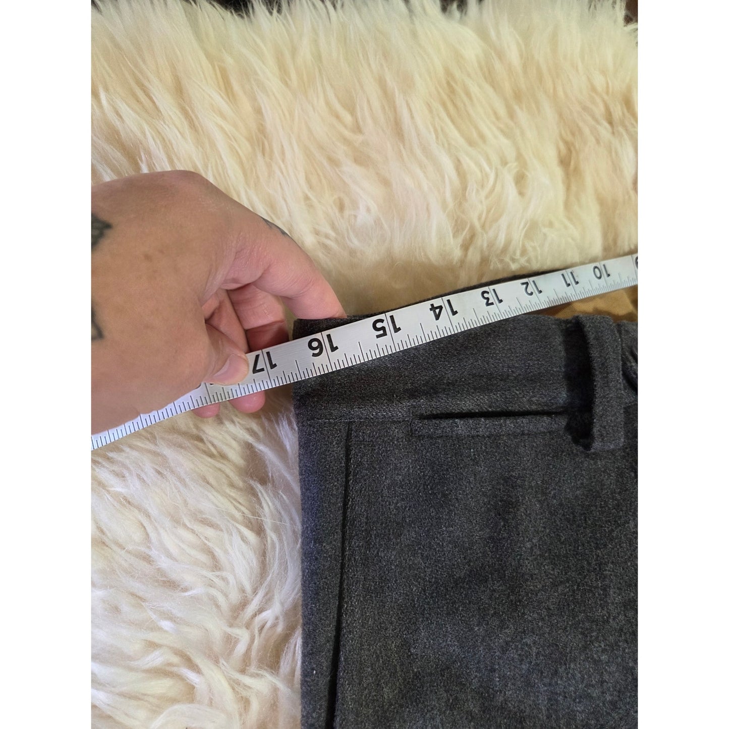 Gap 33/32 Recycled Wool Gray Men's Trousers Pockets