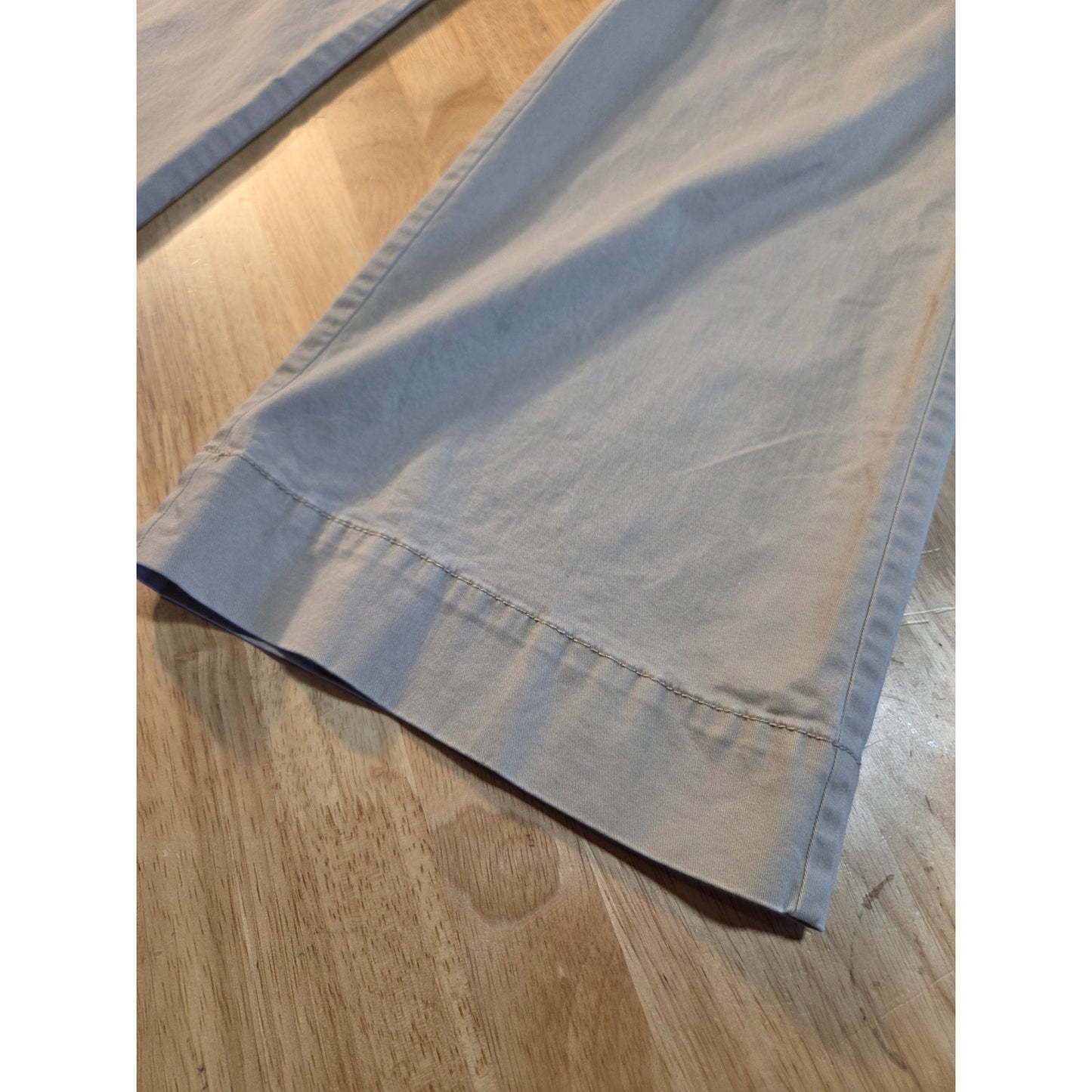 Ann Taylor Loft size 12 original sailor front wide leg khaki pants cotton
