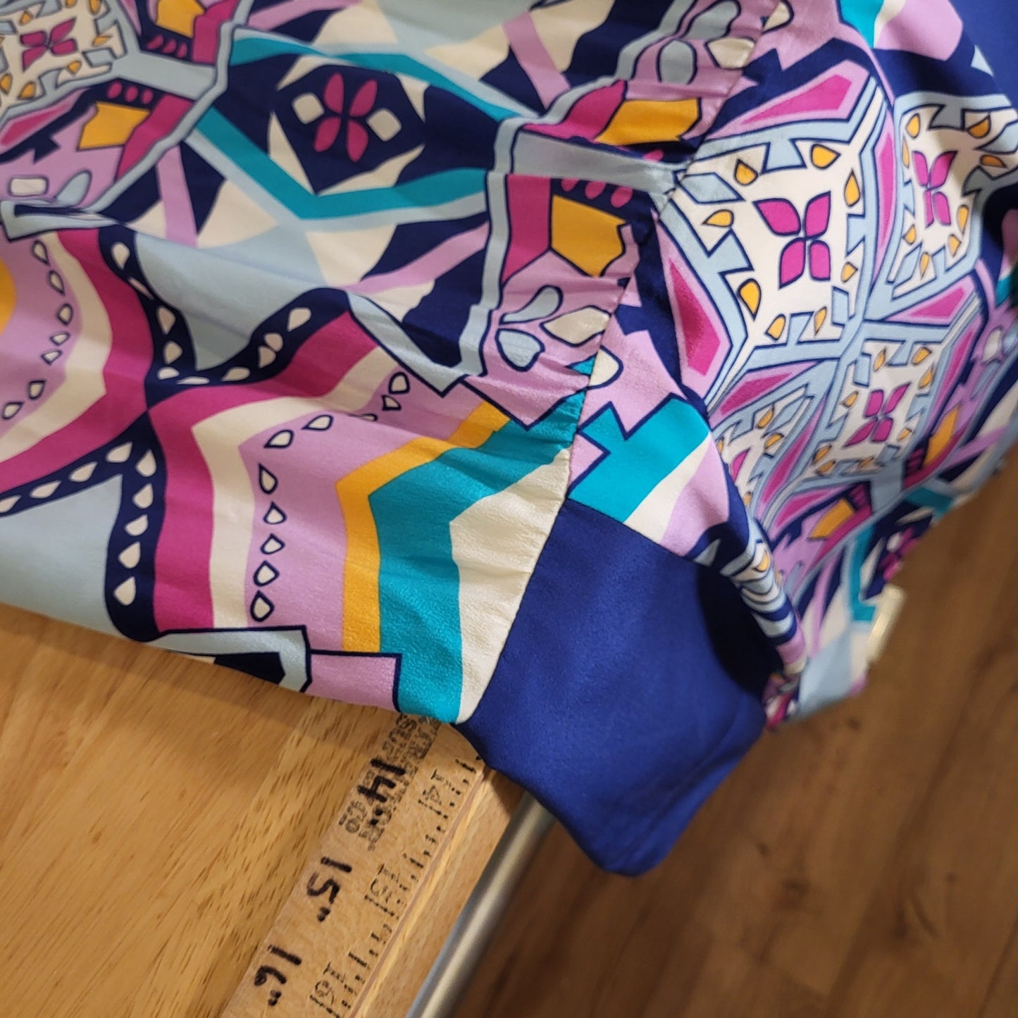 Annie Griffin Max Geometric Print Colorful Purple Pink Size 2