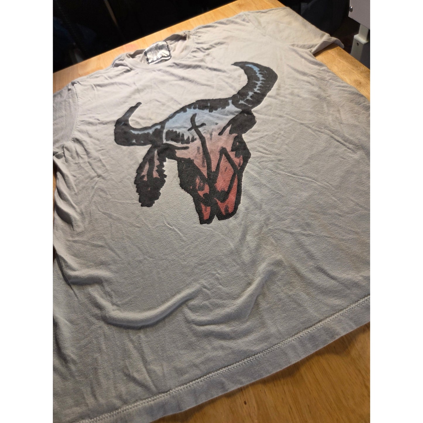Kid Dangerous Grime Couture Bull Skull T-Shirt L 20" P2P