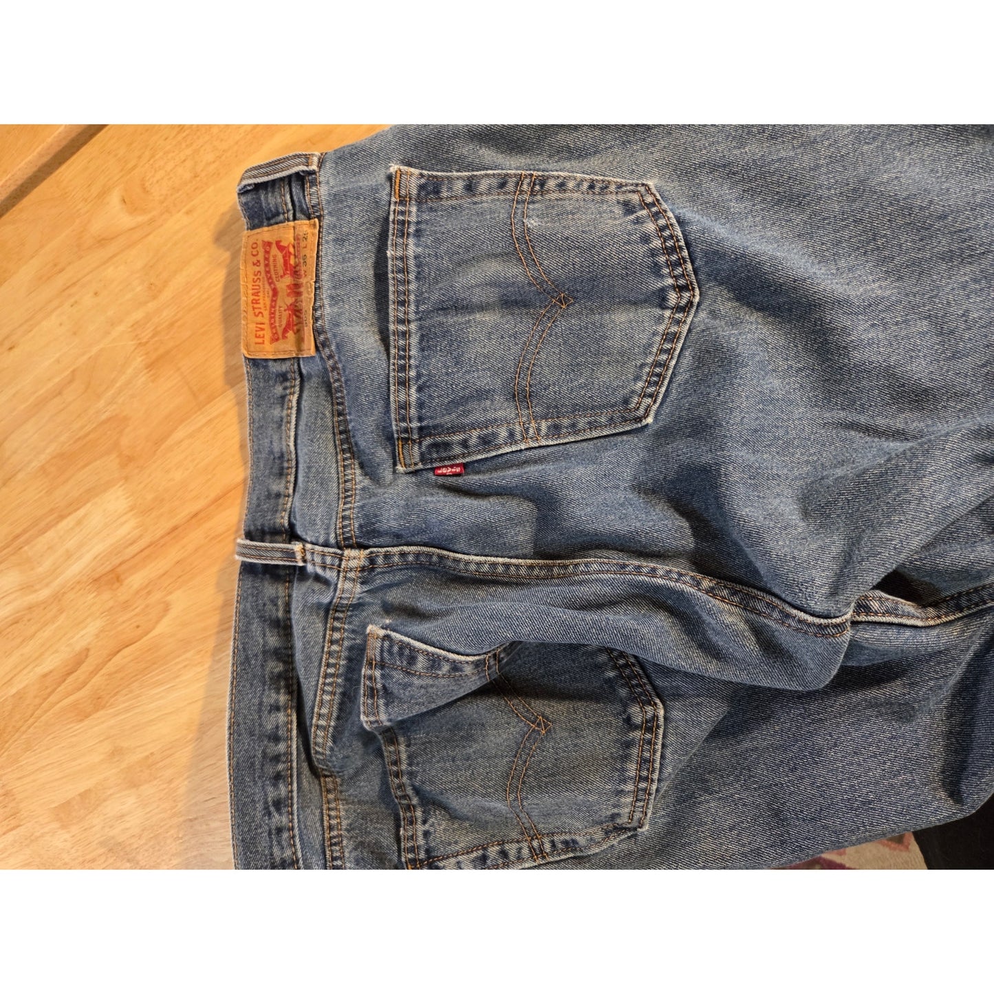 Levi's 505 Medium Wash 36x28 Lots of Life Left Denim Jeans
