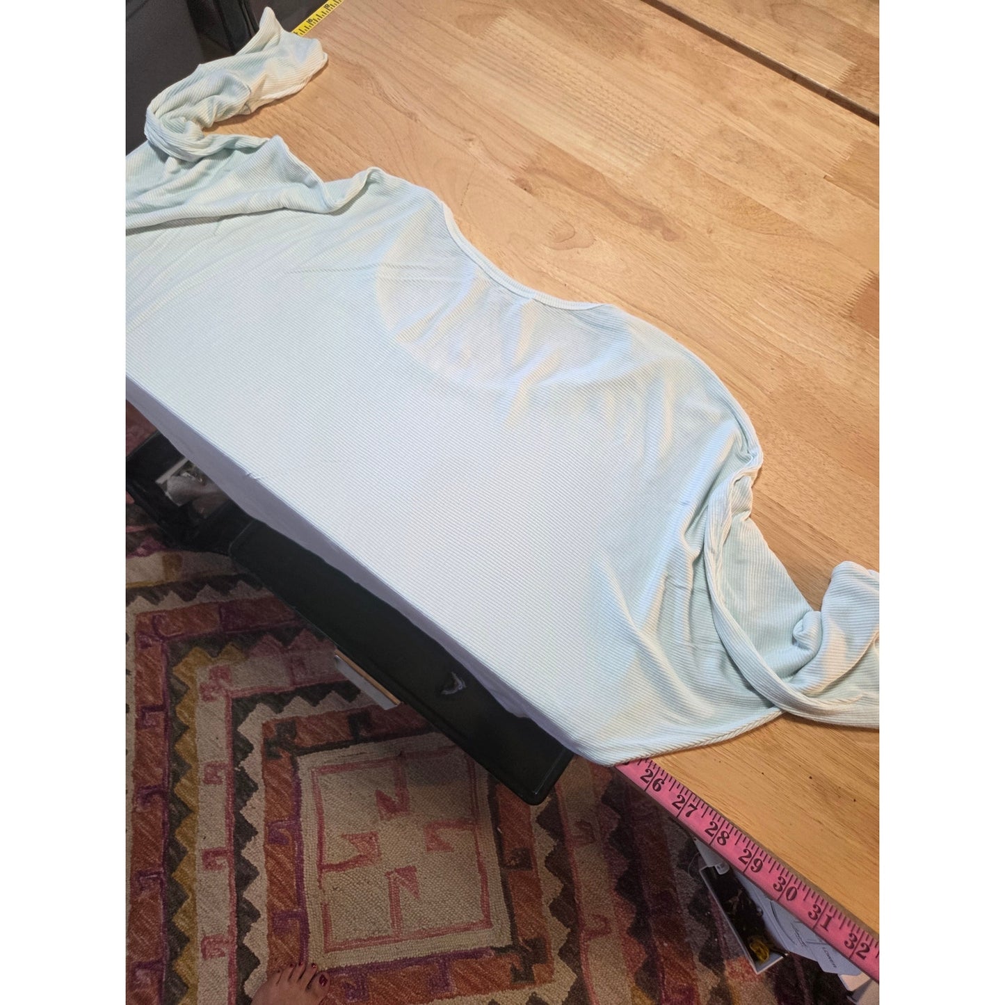 Michael Stars baby blue viscous Blends stretchy soft off the shoulder t-shirt m