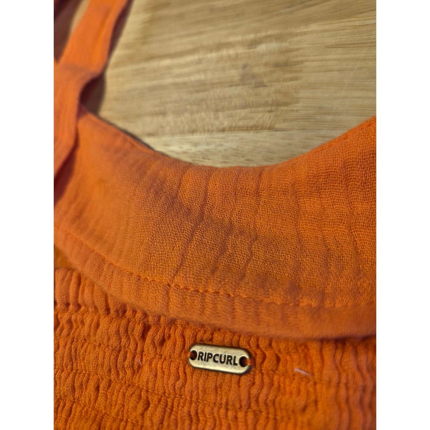 Ripcurl new with tag orange cotton linen crop sleeveless tank small