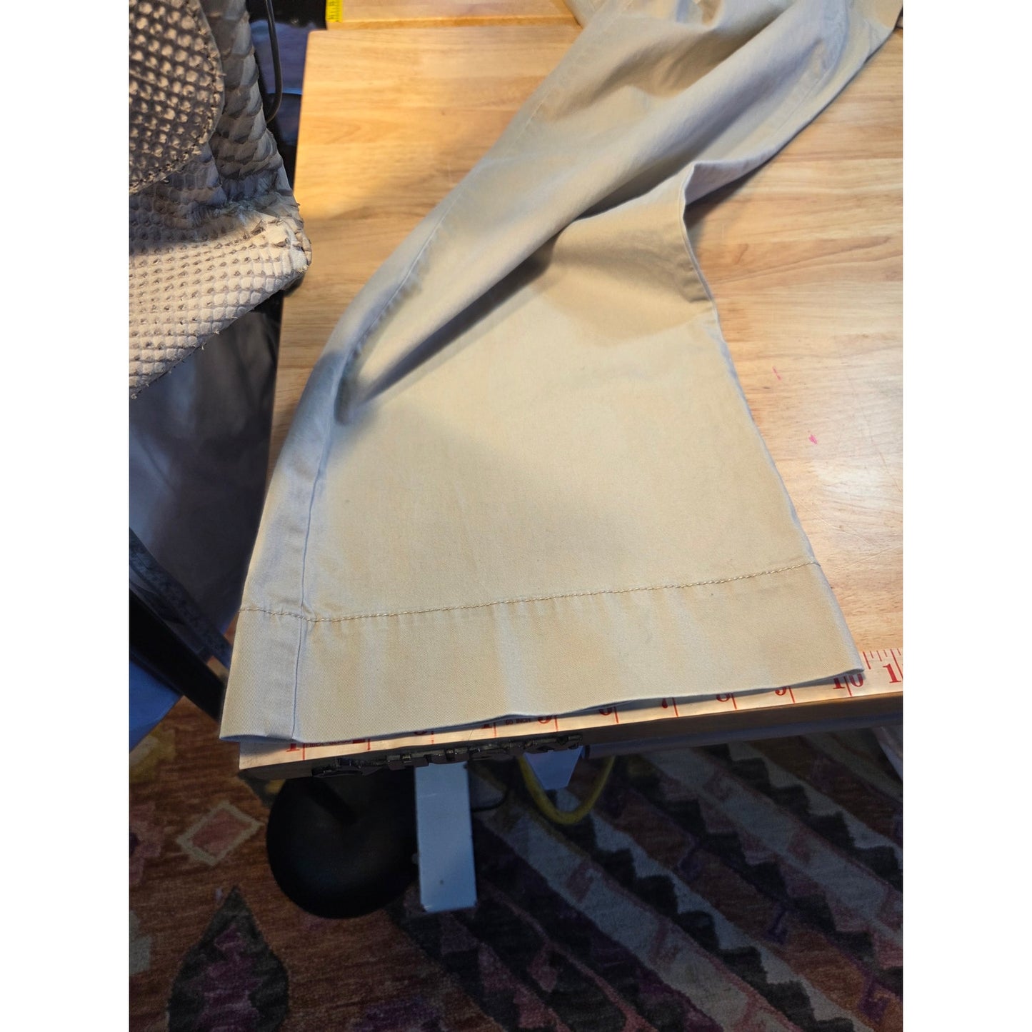 Ann Taylor Loft size 12 original sailor front wide leg khaki pants cotton