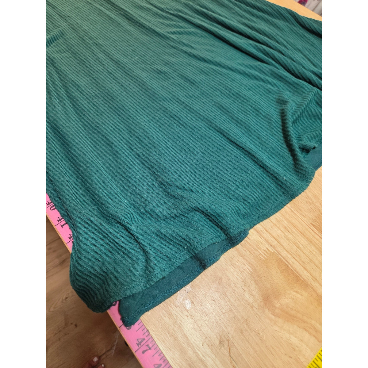 Silence + Noise emerald green sleeveless A-line jersey knit ribbed dress medium