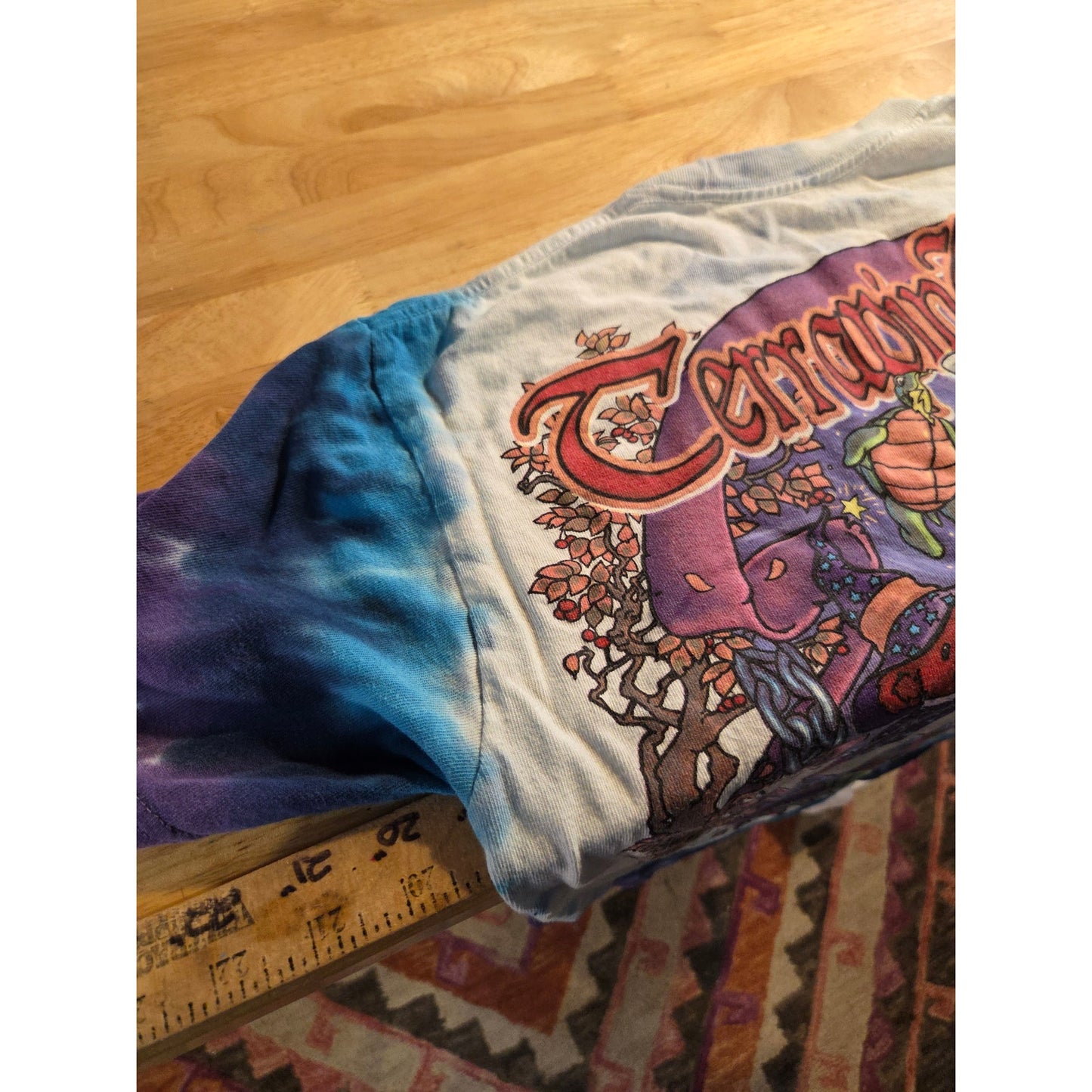Vintage Liquid Blue Tie Dyed The Grateful Dead Terrapin Moon Sm Purple Blue