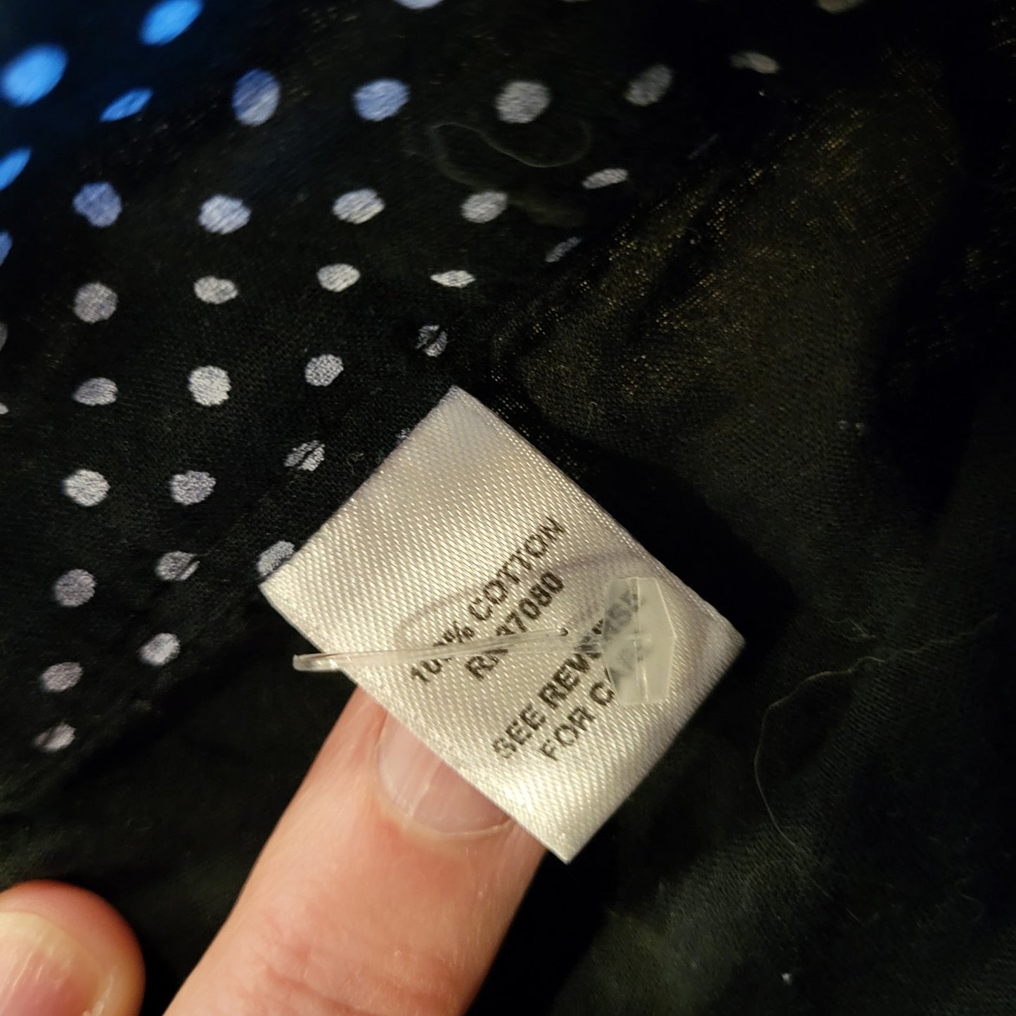 Cato 100% Cotton Size 10 Black Polka Dot A-line Knee Length Skirt Side Zip