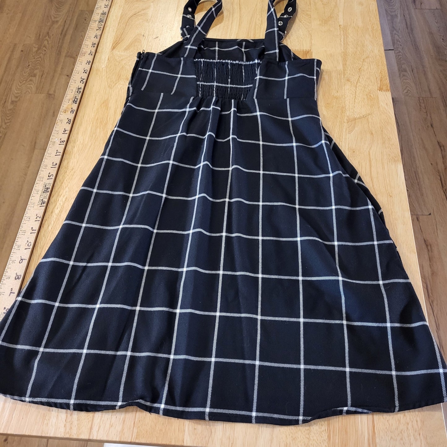Hot Topic Black Strap Mini Dress Sleeveless Silver Buckle Stretch Small