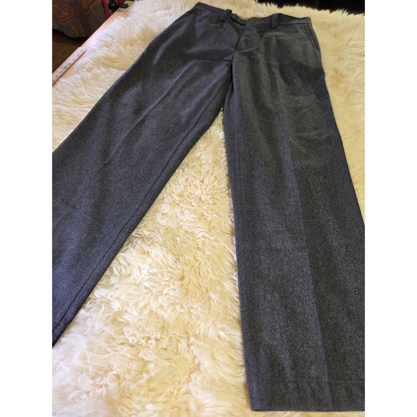 Gap 33/32 Recycled Wool Gray Men's Trousers Pockets