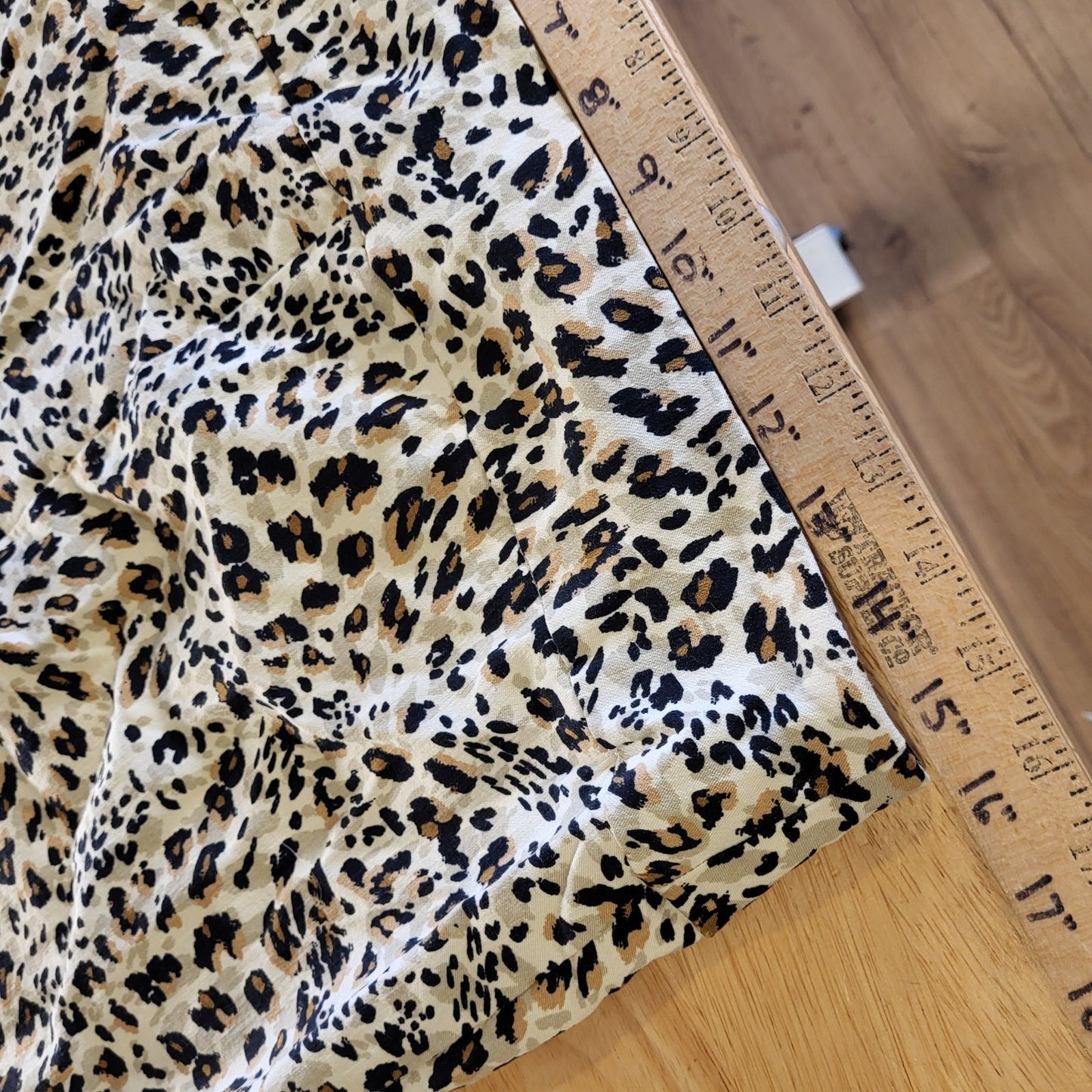 Zac & Rachael Stretch Cropped Leopard Pants Wide Waist Band