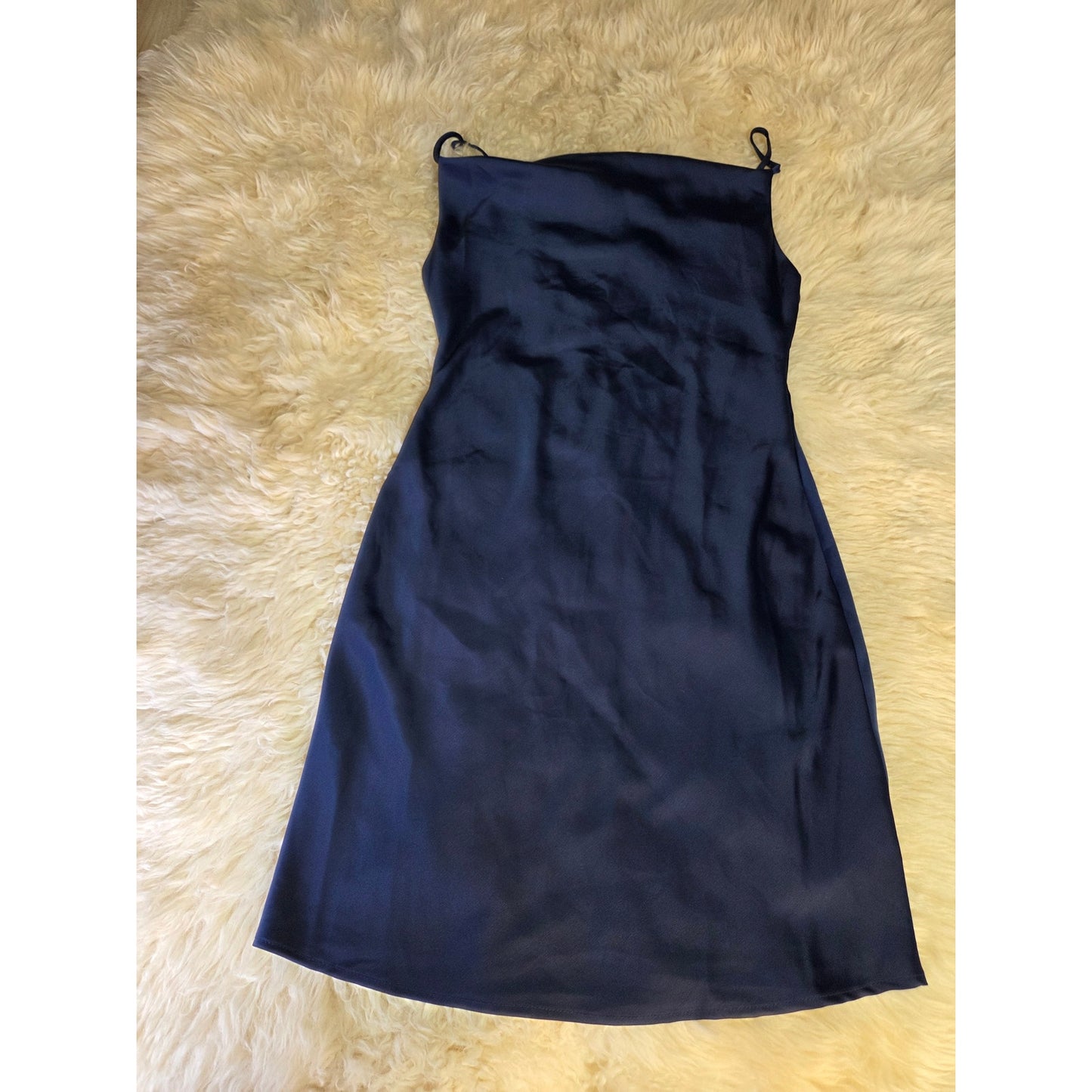 Urban Outfitters Blue Cowl Neck Spaghetti Strap Mini Bodycon Dress XS