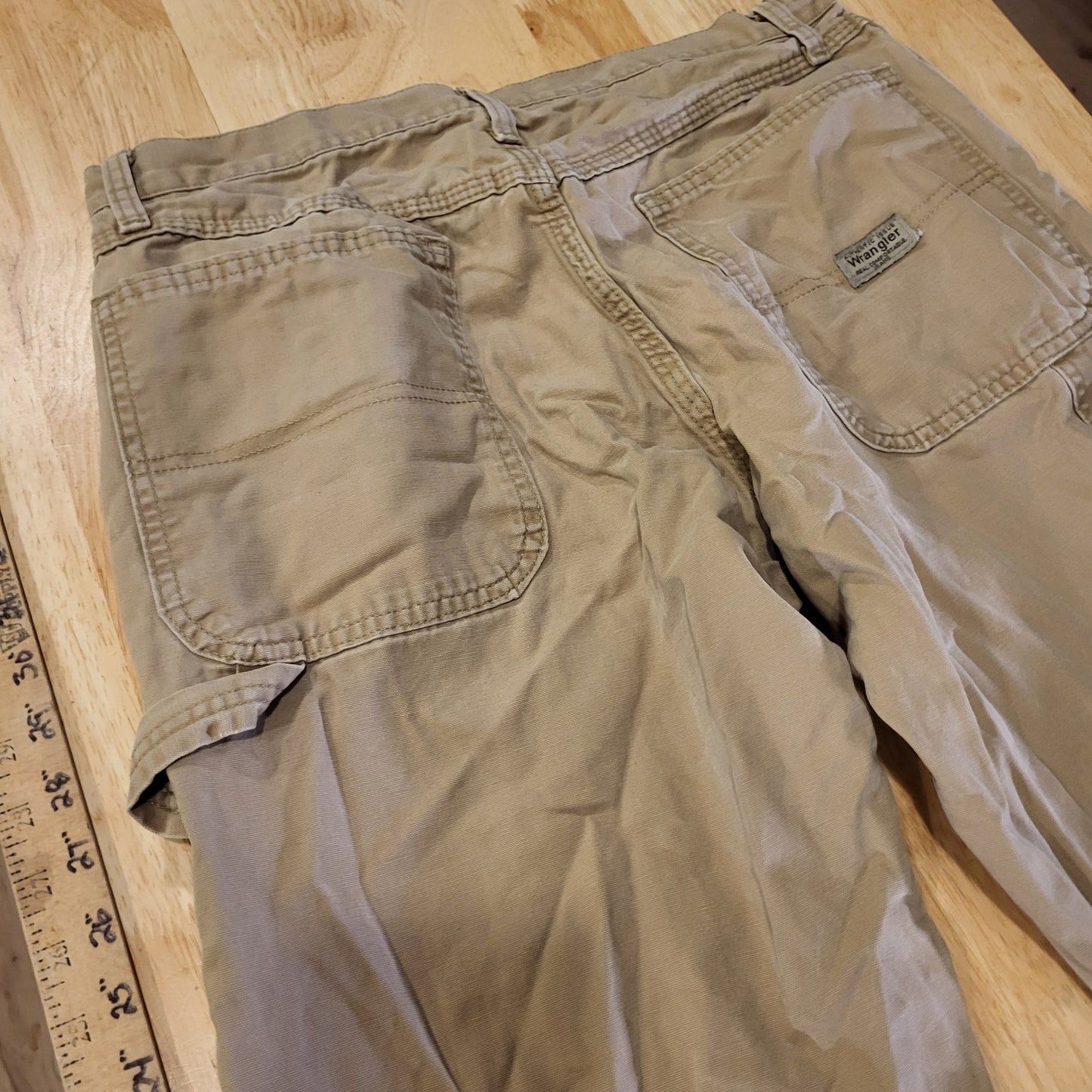 Wrangler Khaki Work Pants 32x30 100% Cotton