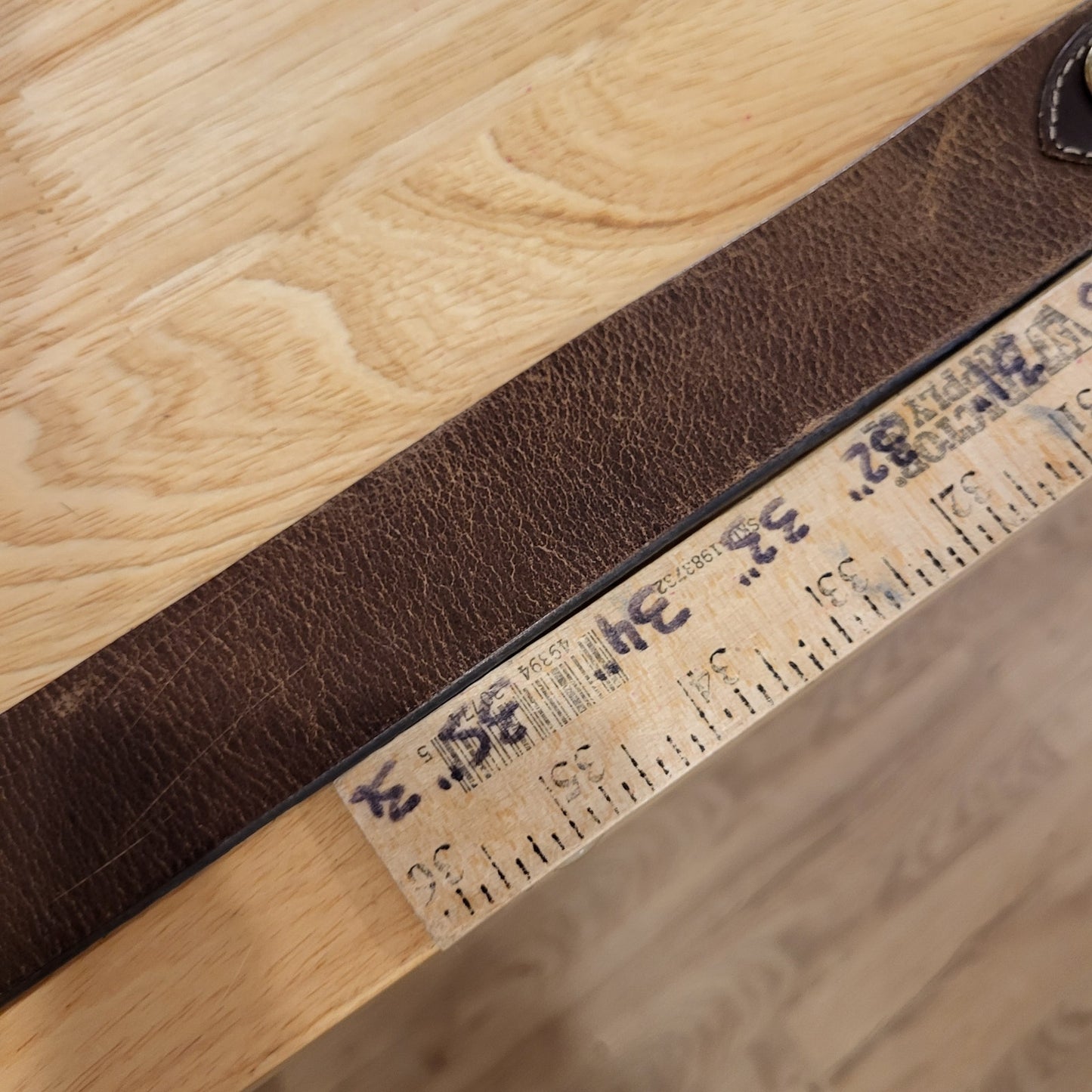 Remington 100% Leather Brown Shotgun Shell Belt 54" Missing Piece