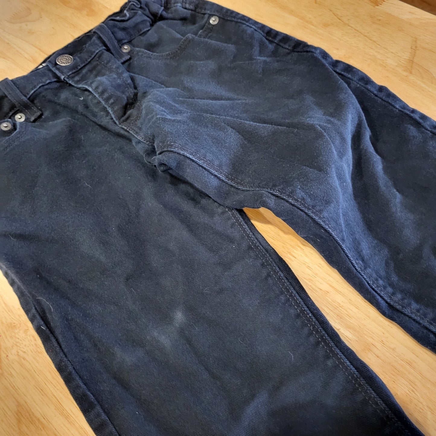 Levi's Denizen 216 Skinny Fit Black Kids Size 12 Adjustable Waist Jeans