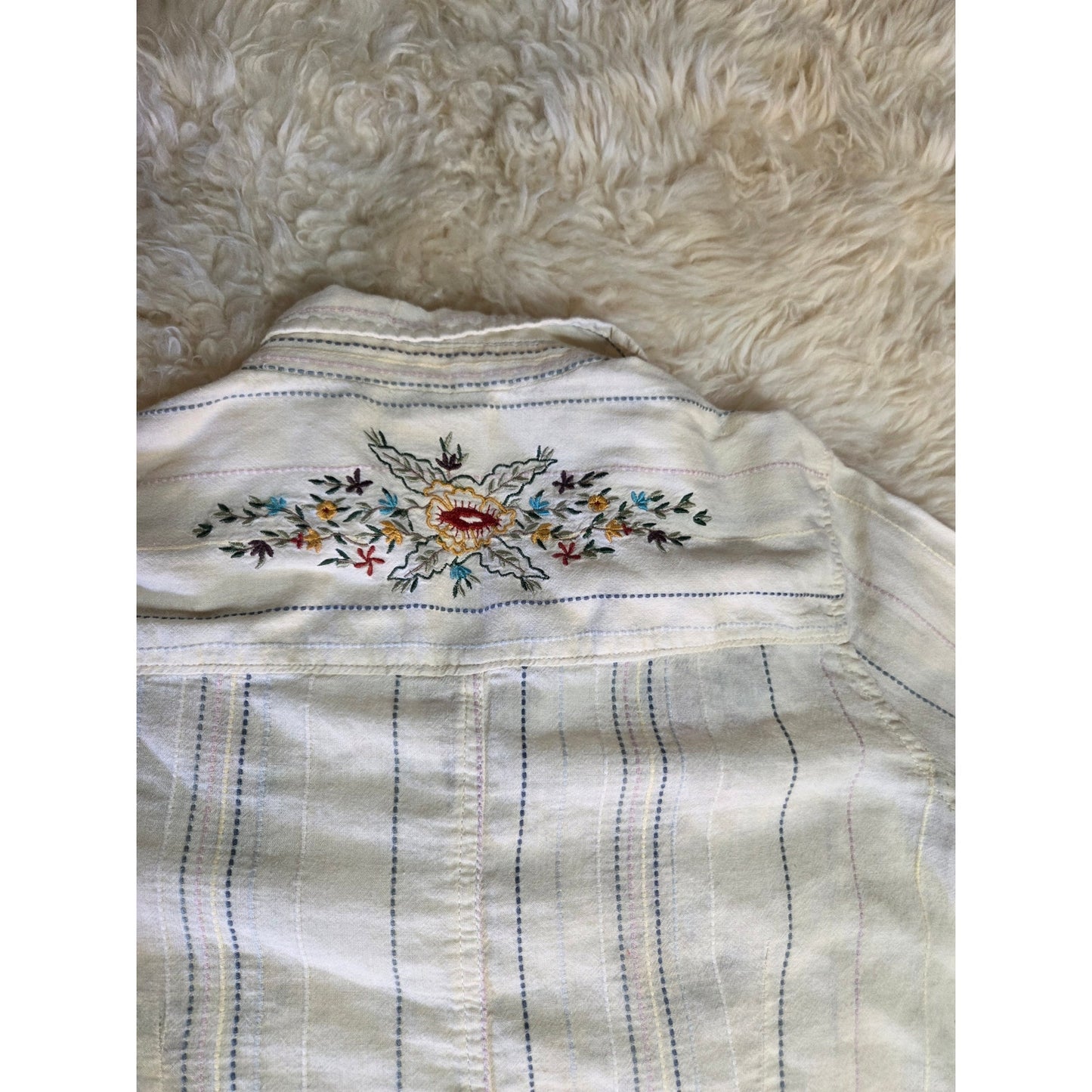 Gramicci Collared Button Down Pearl Snap Embroidered Western Shirt XS