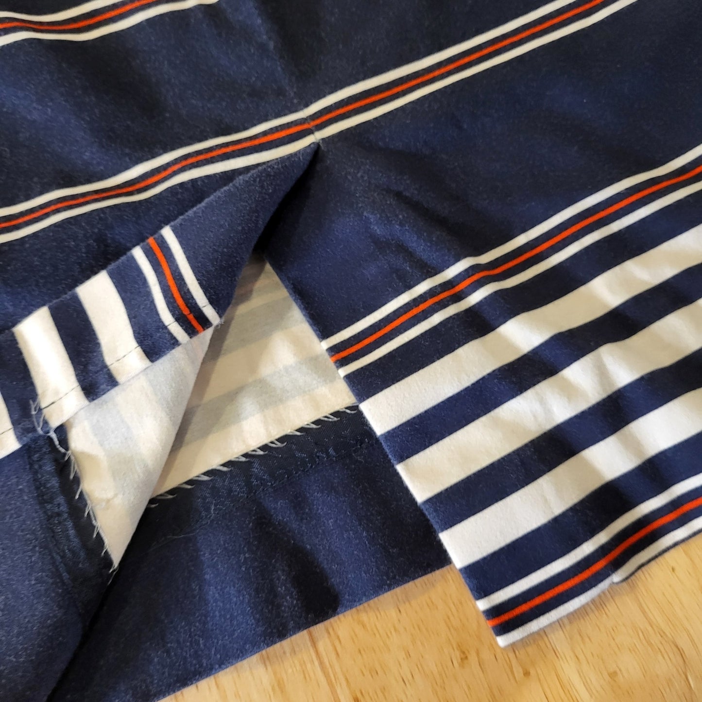 J.Crew The Pencil Skirt Red White Blue Stripes Cotton Size 6