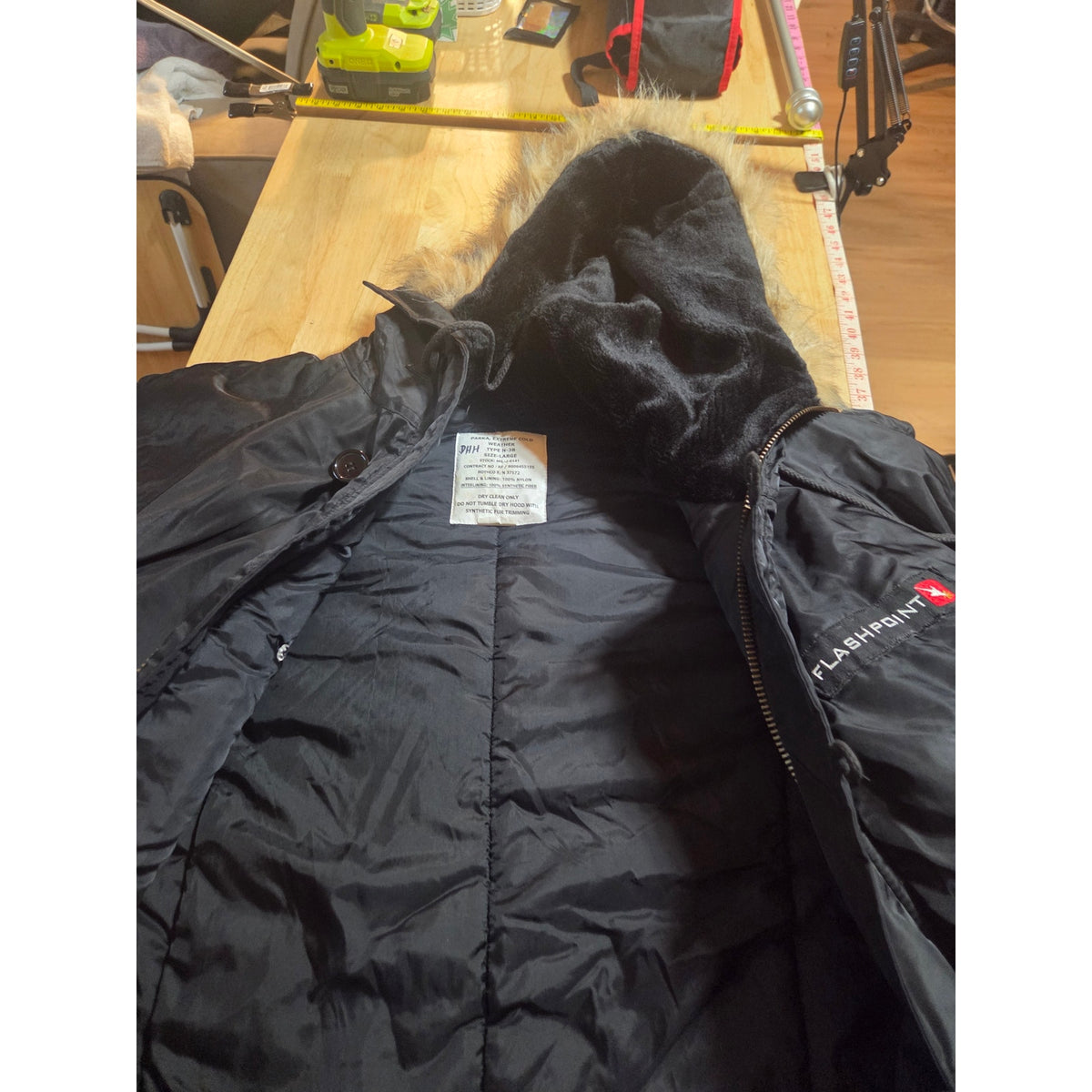 Flashpoint media Atlanta black extreme temperature Parker fur lined Hood black