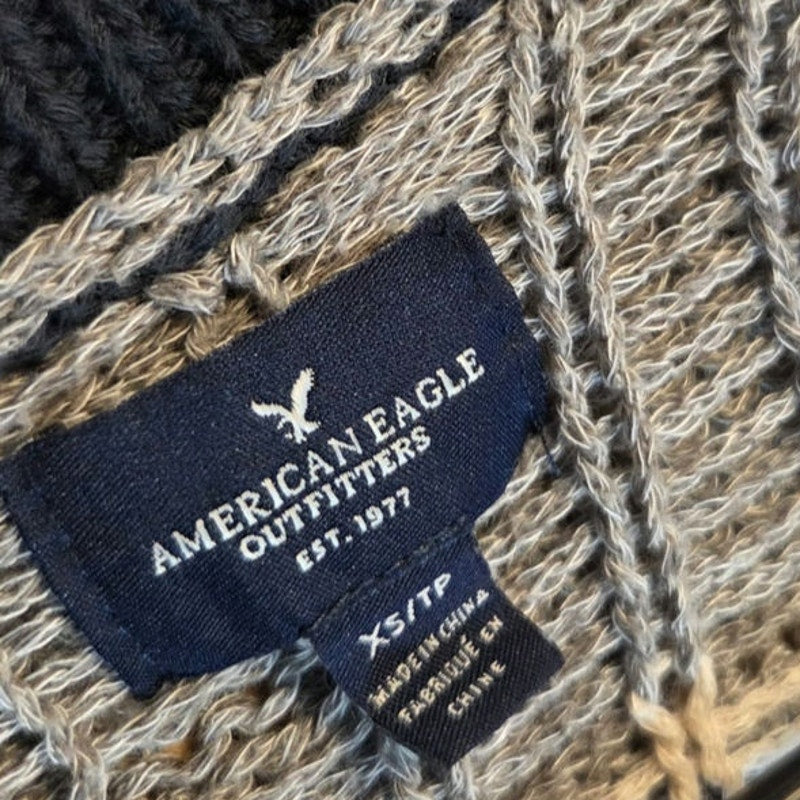 American Eagle Outfitters extra small medium length knit cardigan Fair Isles