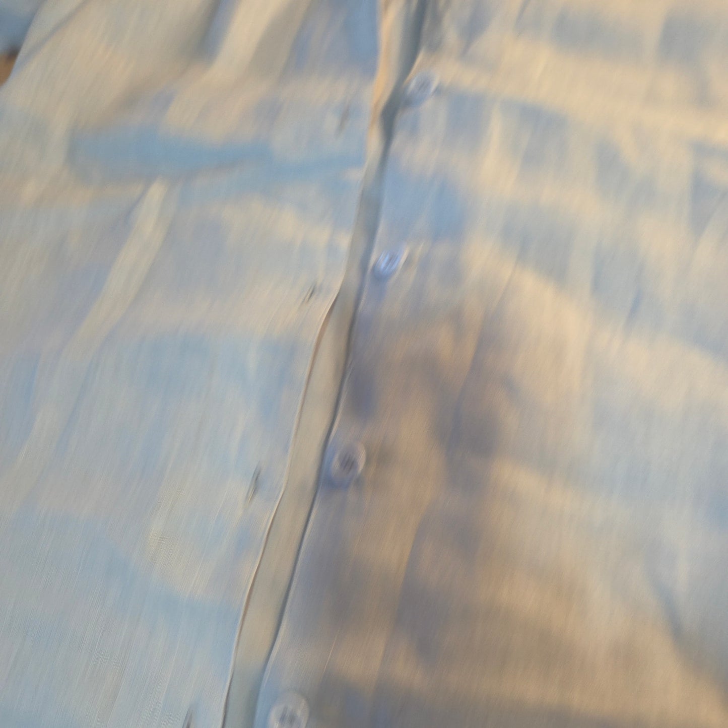 DolceCabo fully lined blue linen puff sleeve collared shirt dress mini 20" p2p