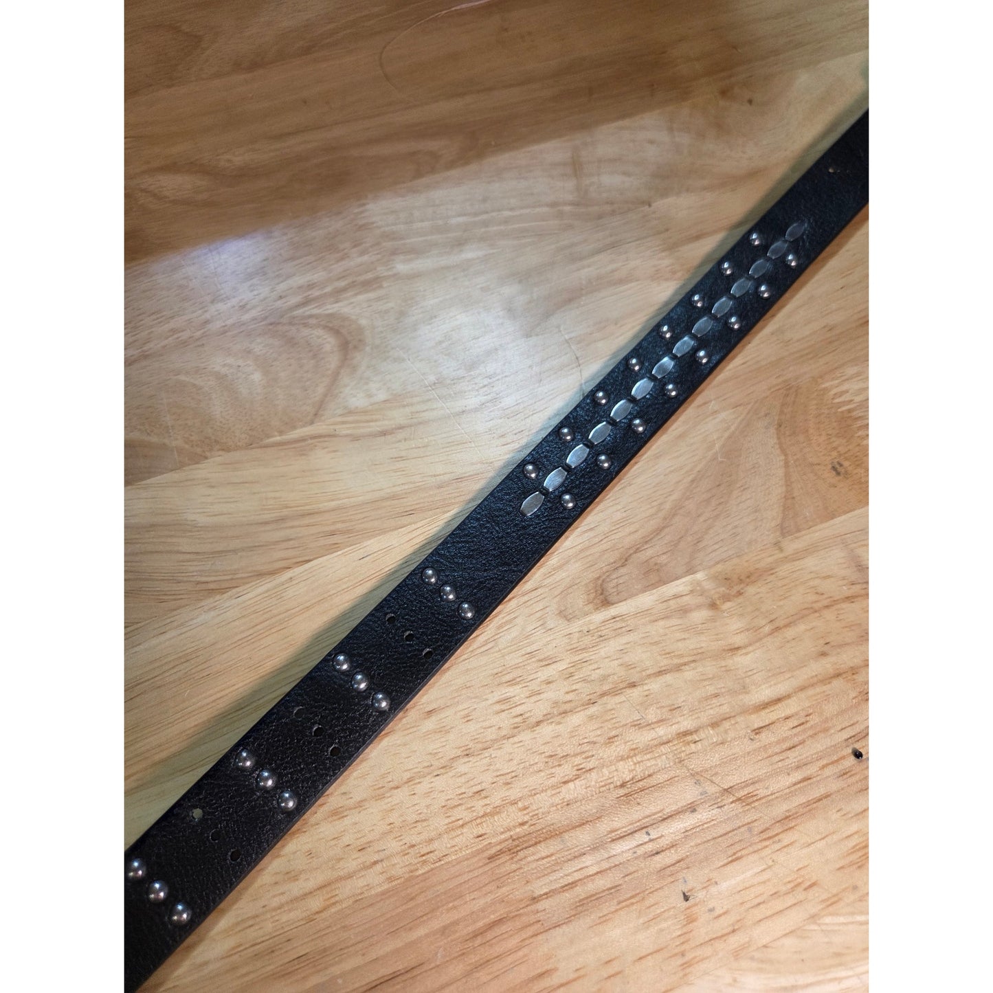 Unbranded black Studded silver Hardware 40 inch belt 1 inch width