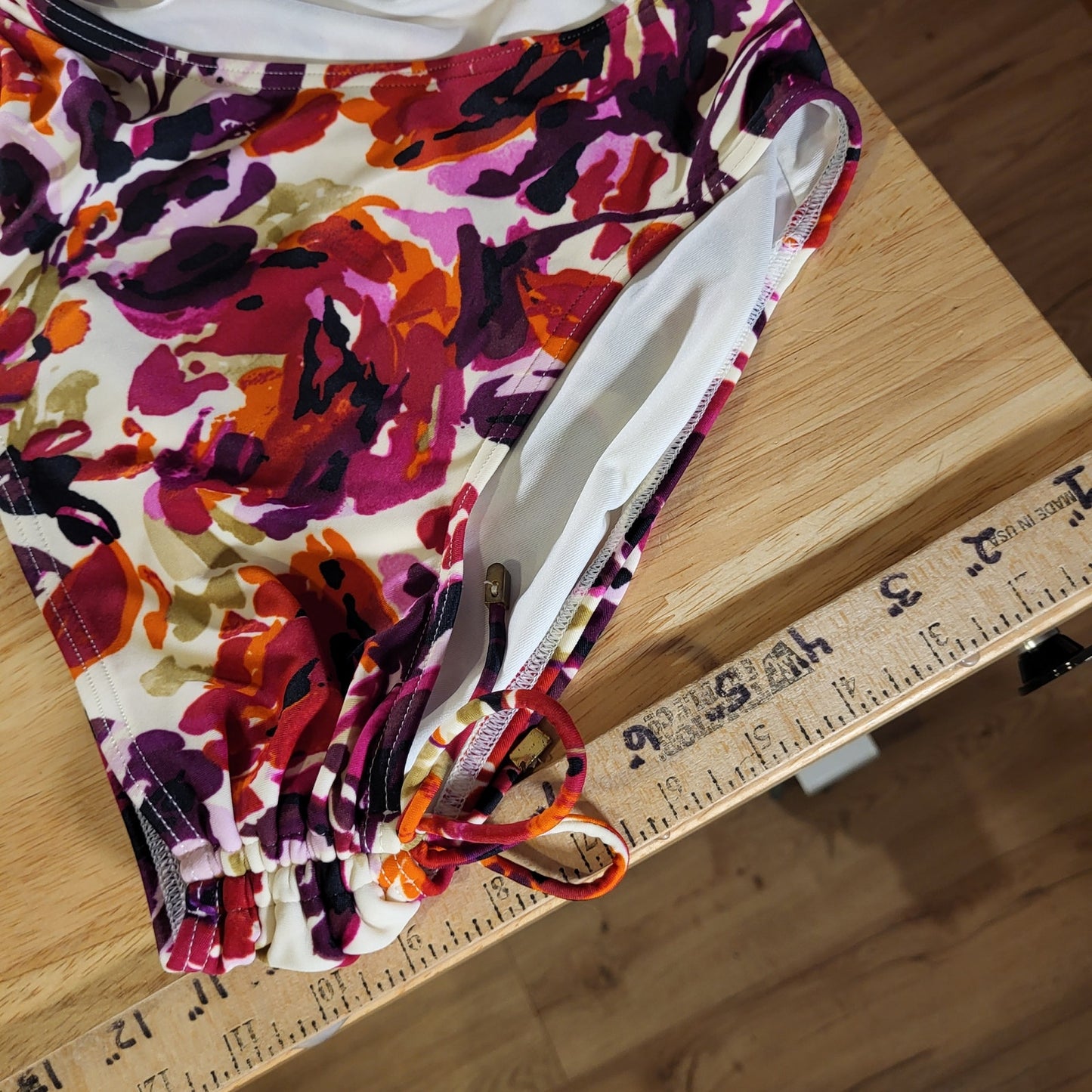 Be Creative Two Piece Halter Bikini Floral Abstract Padded Large