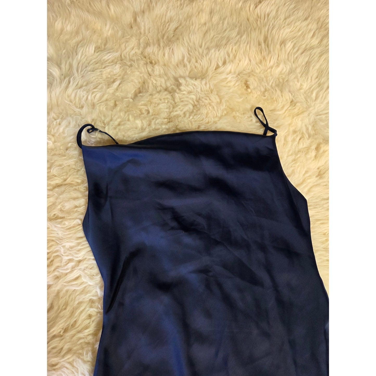 Urban Outfitters Blue Cowl Neck Spaghetti Strap Mini Bodycon Dress XS