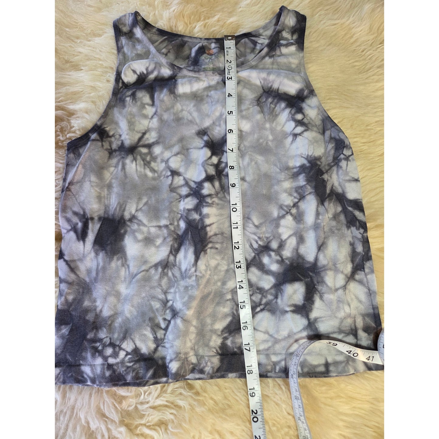 Tangerine Gray Tie Dyed Tank Top Active Wear Large
