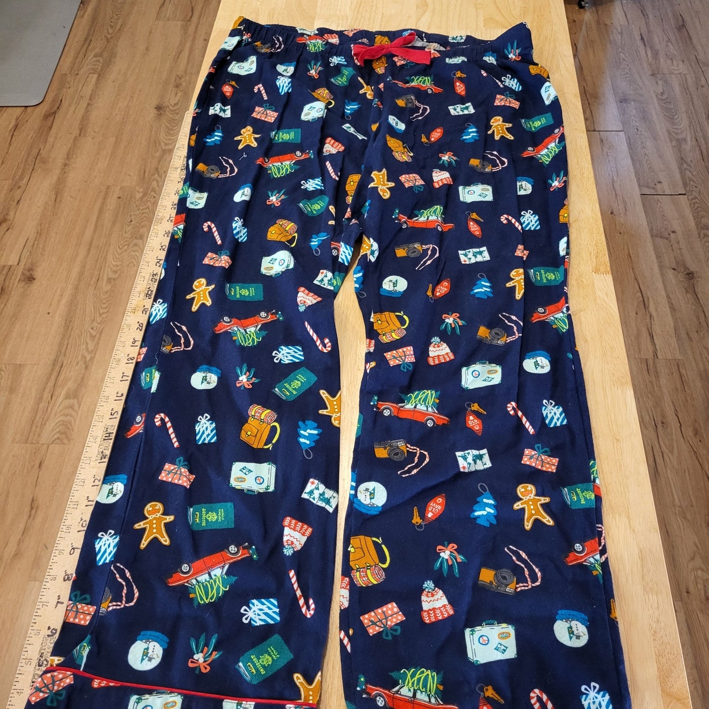 NWT Old Navy Blue Christmas Pajama Set Flannel 100% Cotton Xl