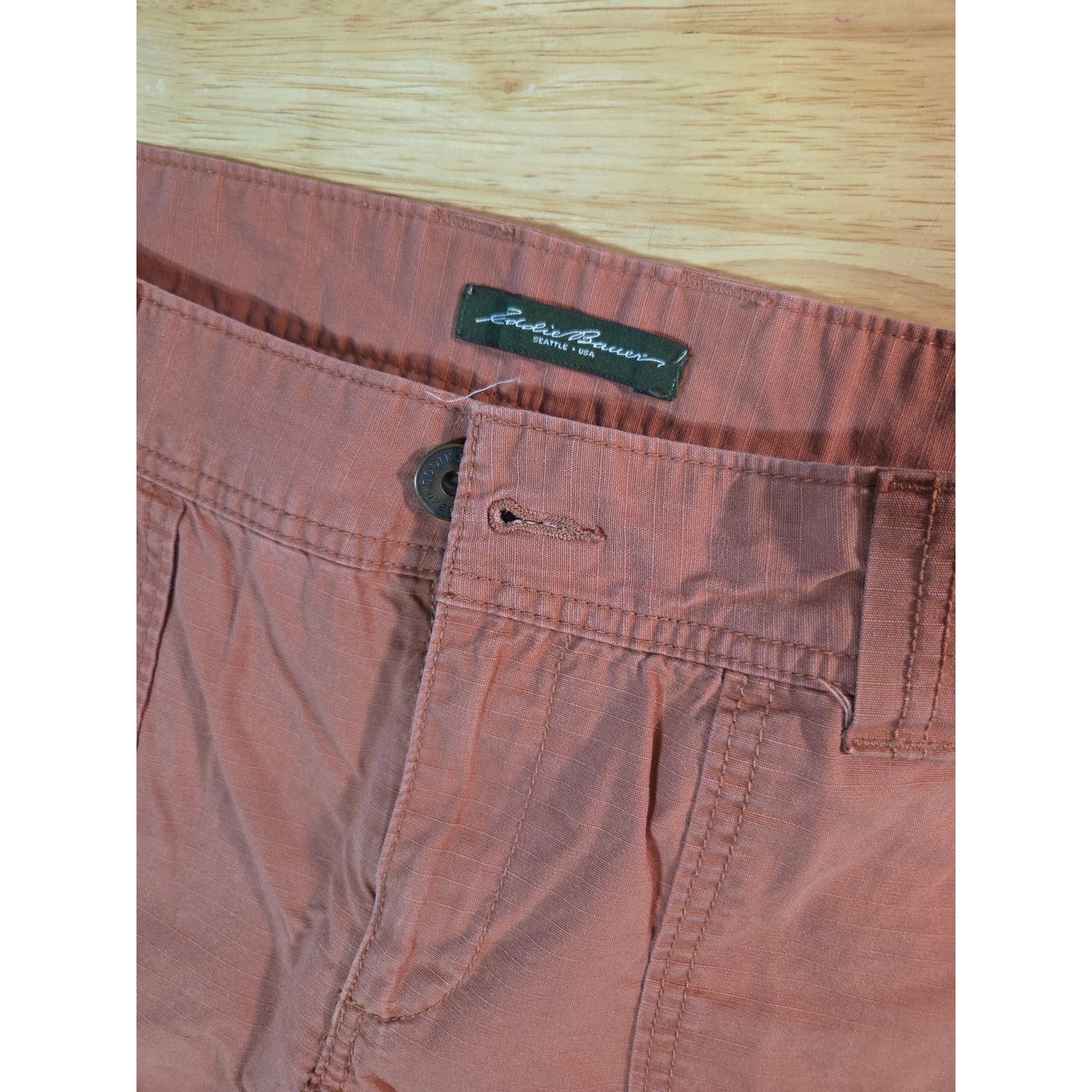 Eddie Bauer women's size 8 Pedal Pusher pants pockets cotton drawstring