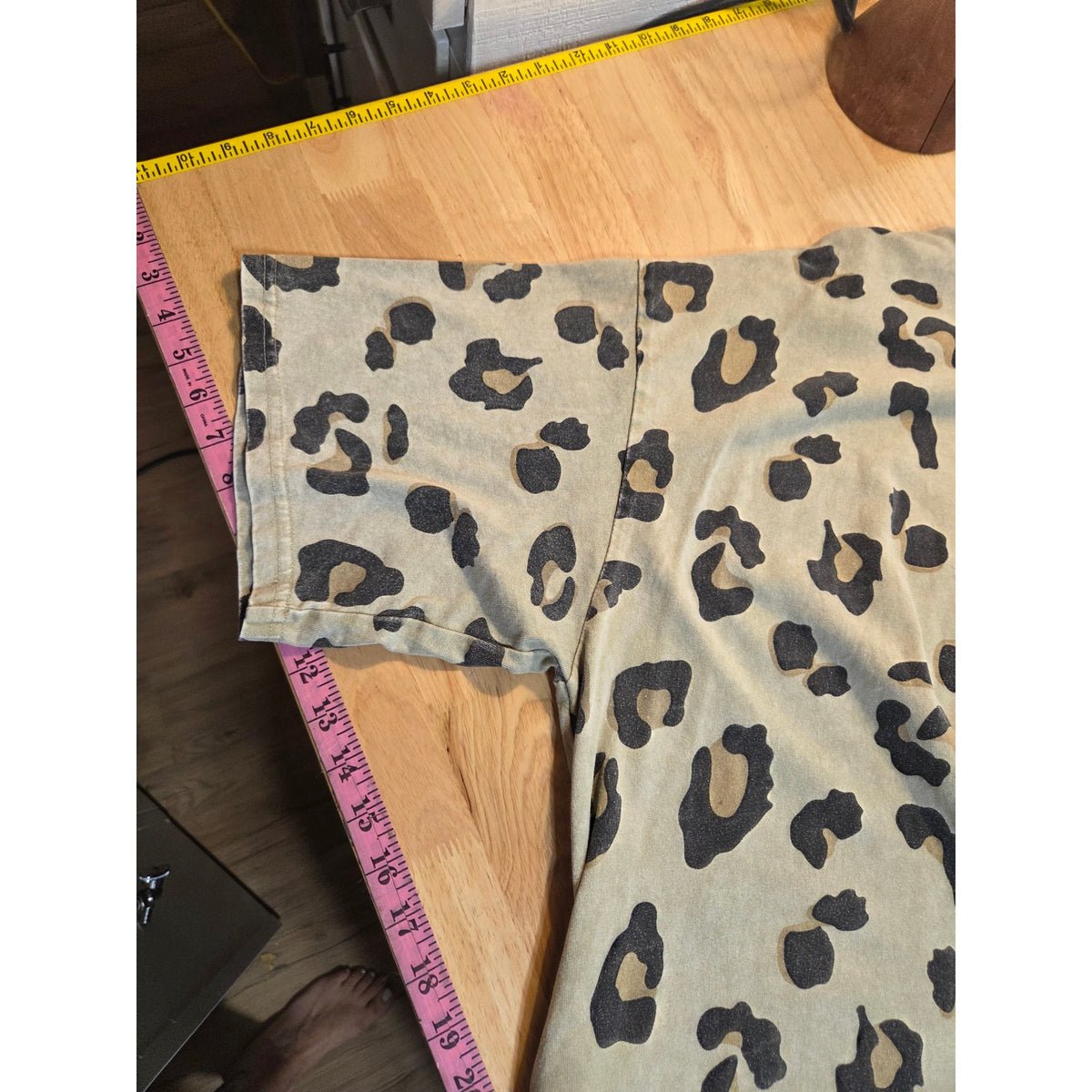 Easel 3x oversized t-shirt dress jersey knit leopard print animal cotton