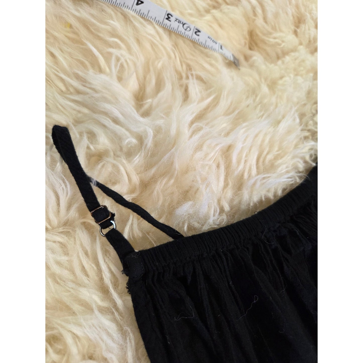 Maurice's Black Spaghetti Strap Dress Silver Studded Neckline Midi Large