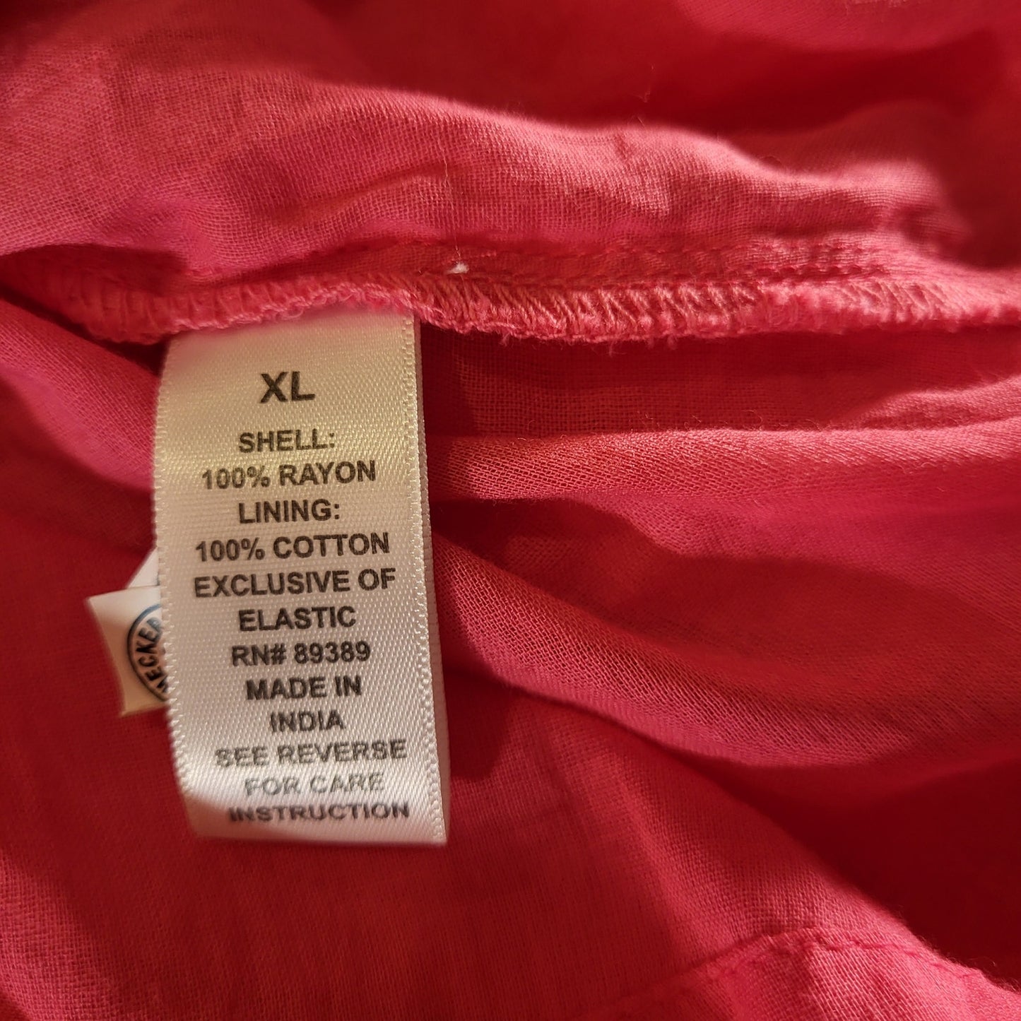 Fig & Vine White Pink Ombre Ruffle Tiered Off Shoulder Cotton Rayon XL