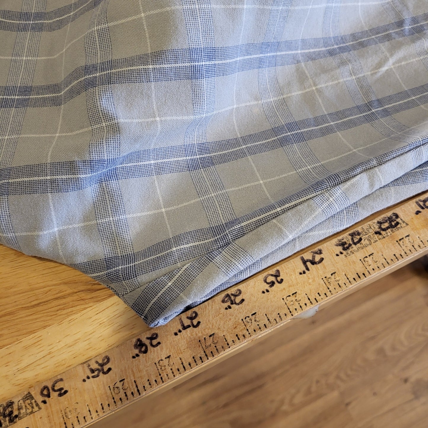 41 Hawthorn Gray Plaid Straight Pants Cotton Viscos Size 8