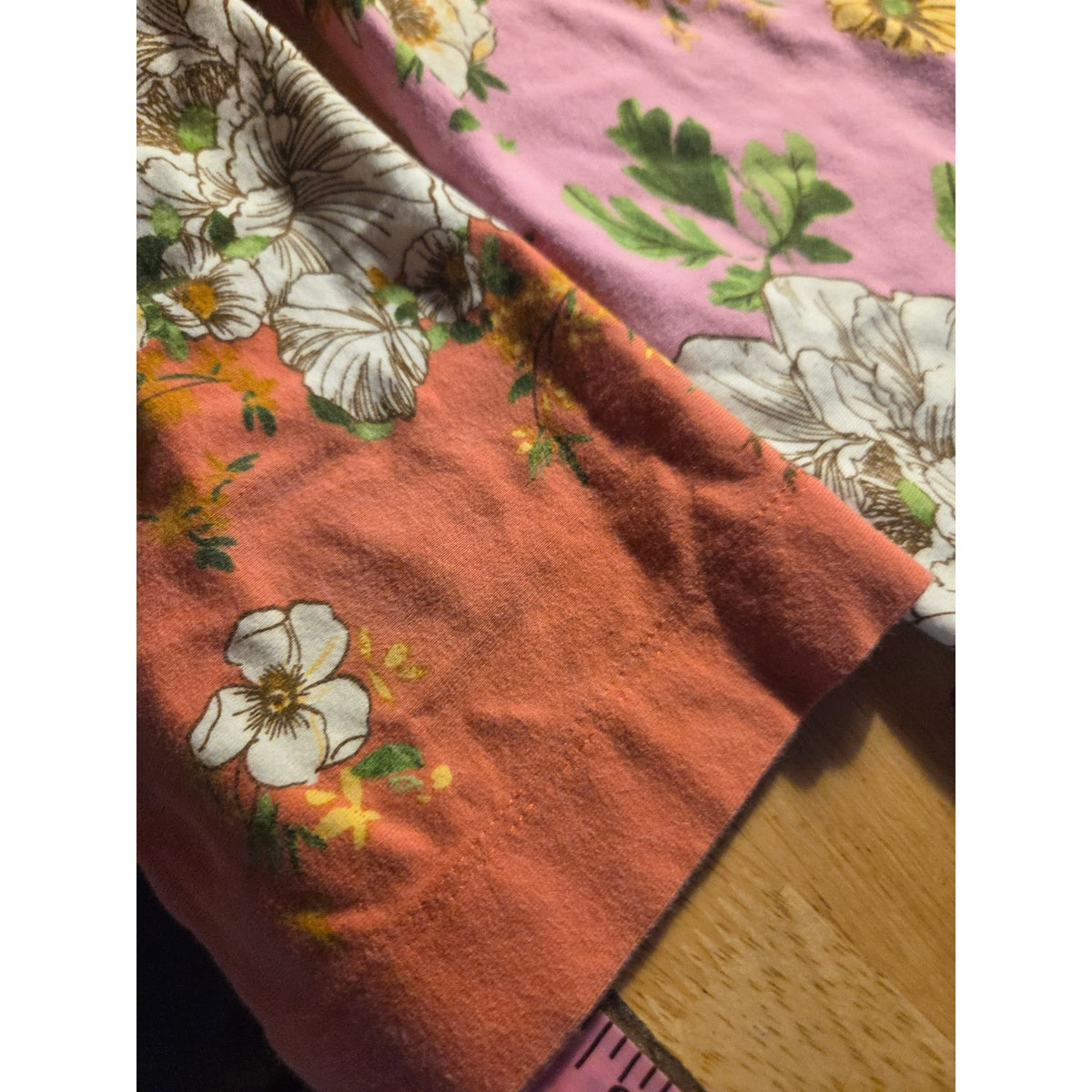 Isaac Mizrahi Jersey knit floral robe cotton XS