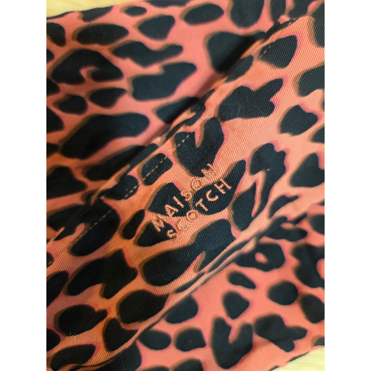 Scotch & Soda Maison Scotch L'Amour Tous jour orange tone animal print pant 28"