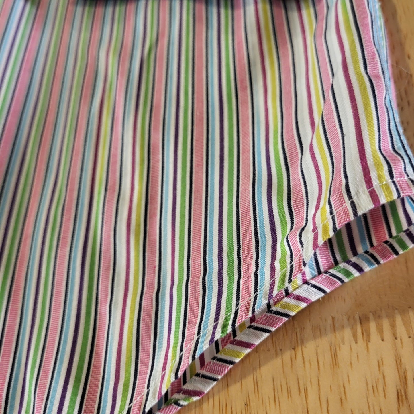 Ralph Lauren Pink Colorful Striped Button Down Collared Shirt Size 15 32/33