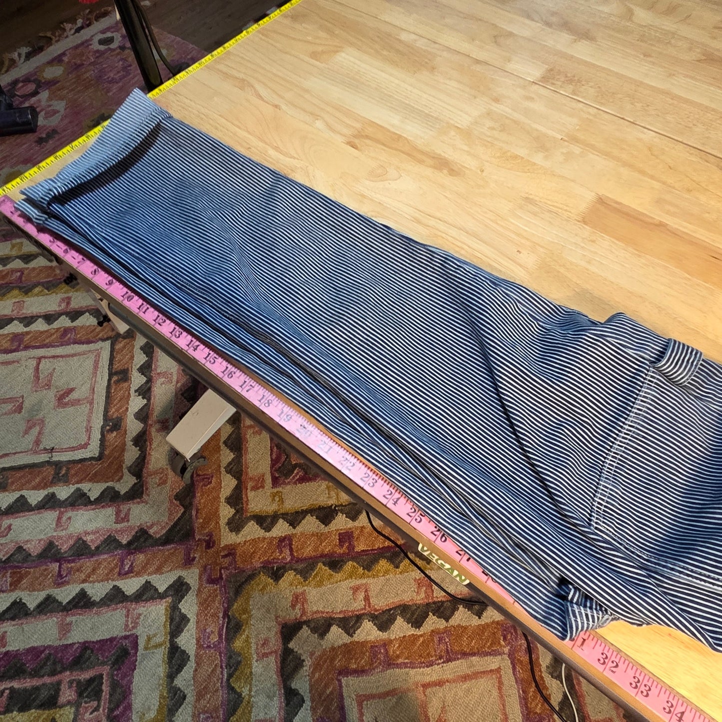 Glassons Denim Conductor Jeans Striped White Blue Carpenter Size 8